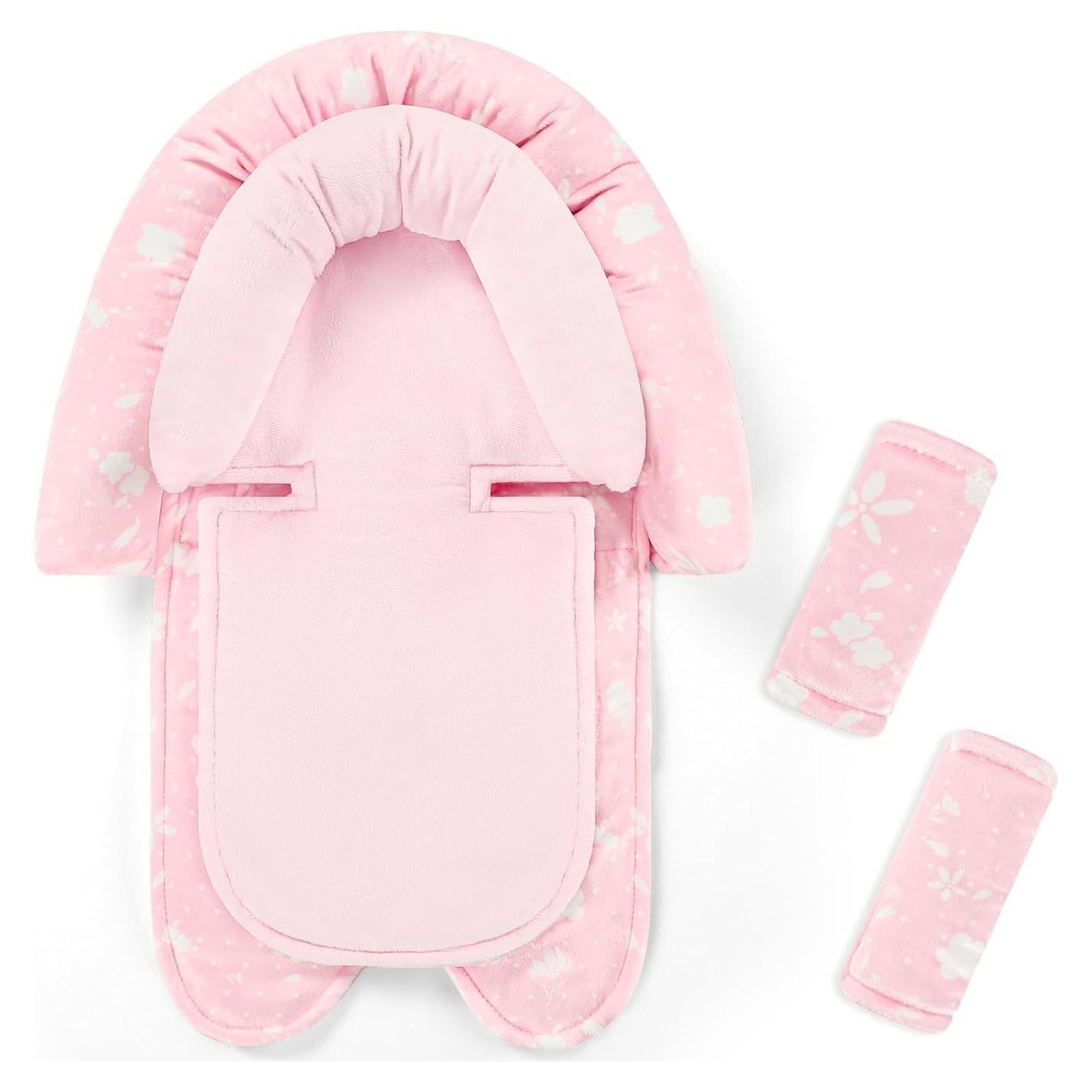 Inserto para Asiento de Auto Bebé Man Fai Sky Rosa 2 en 1