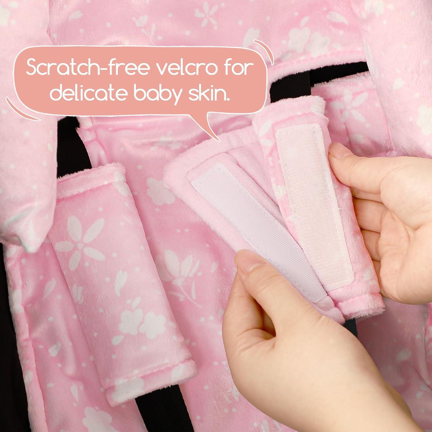 Inserto para Asiento de Auto Bebé Man Fai Sky Rosa 2 en 1