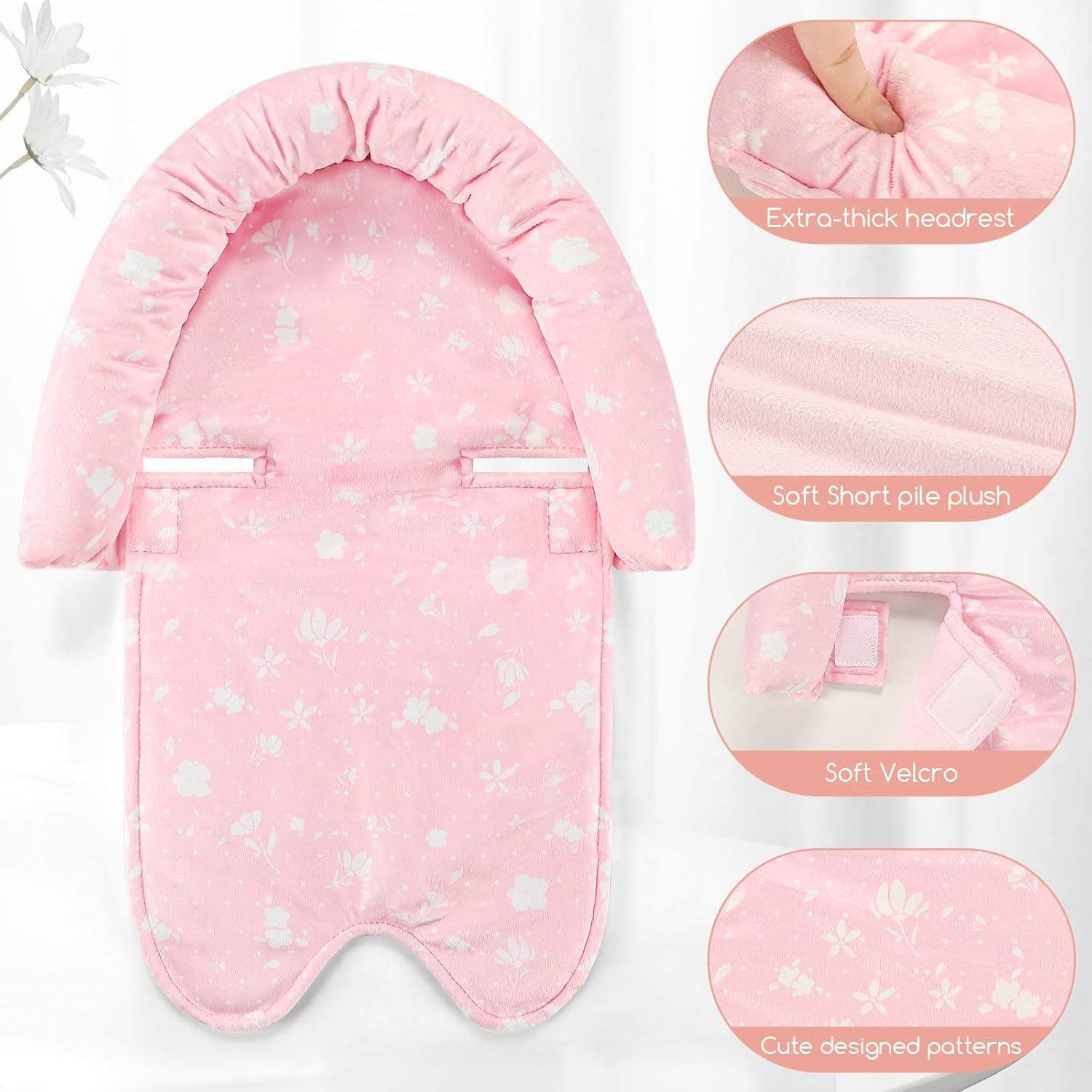 Inserto para Asiento de Auto Bebé Man Fai Sky Rosa 2 en 1