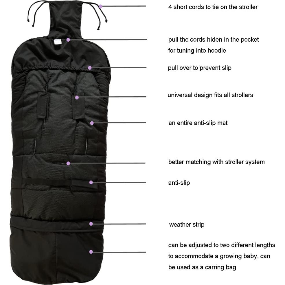 Cubierta de Invierno Impermeable Ajustable para Carritos XL