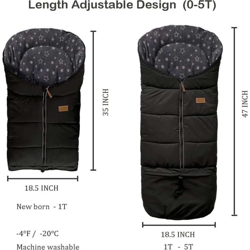 Cubierta de Invierno Impermeable Ajustable para Carritos XL