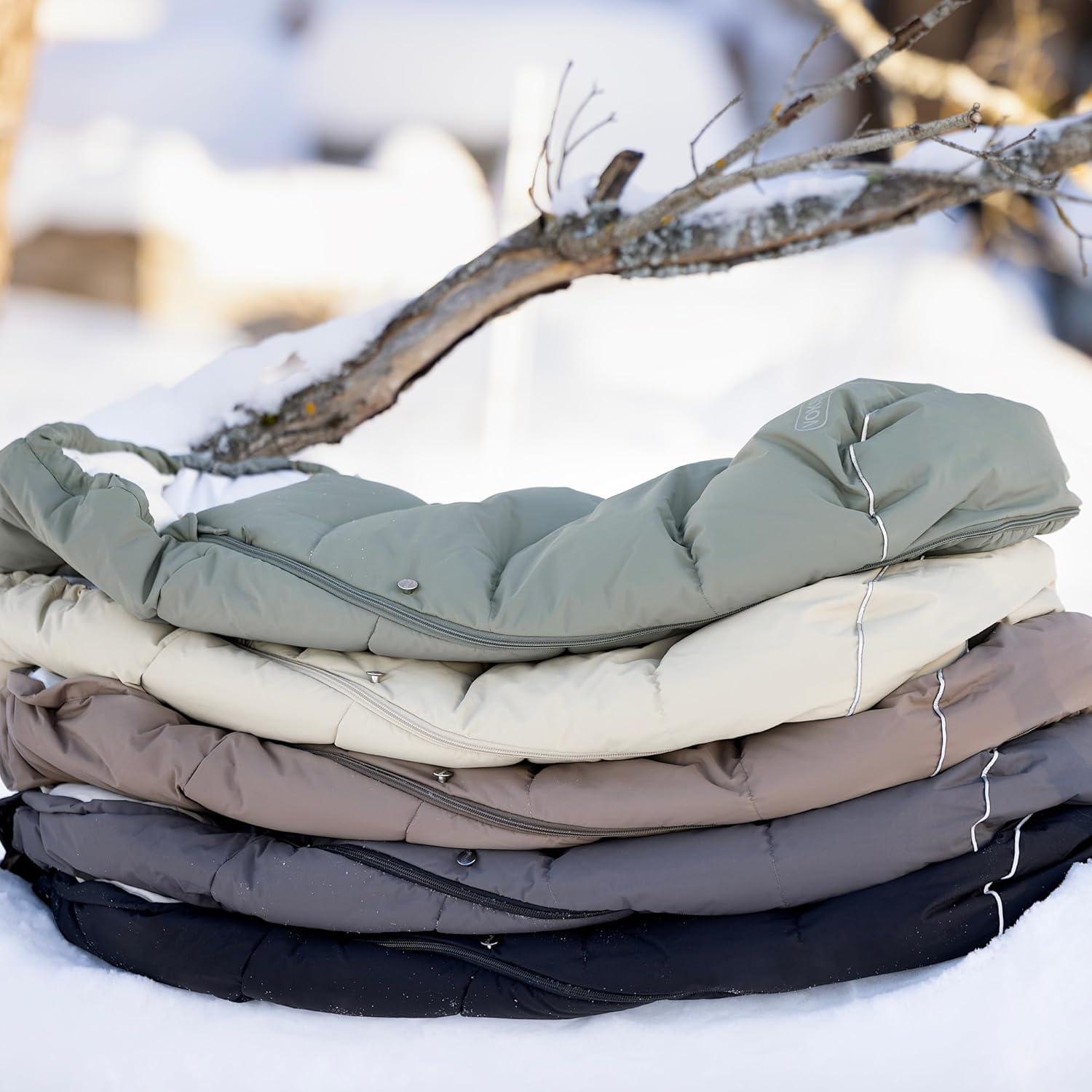 Saco de pies Voksi Urbano 2025, Lana y Plumón, Gris