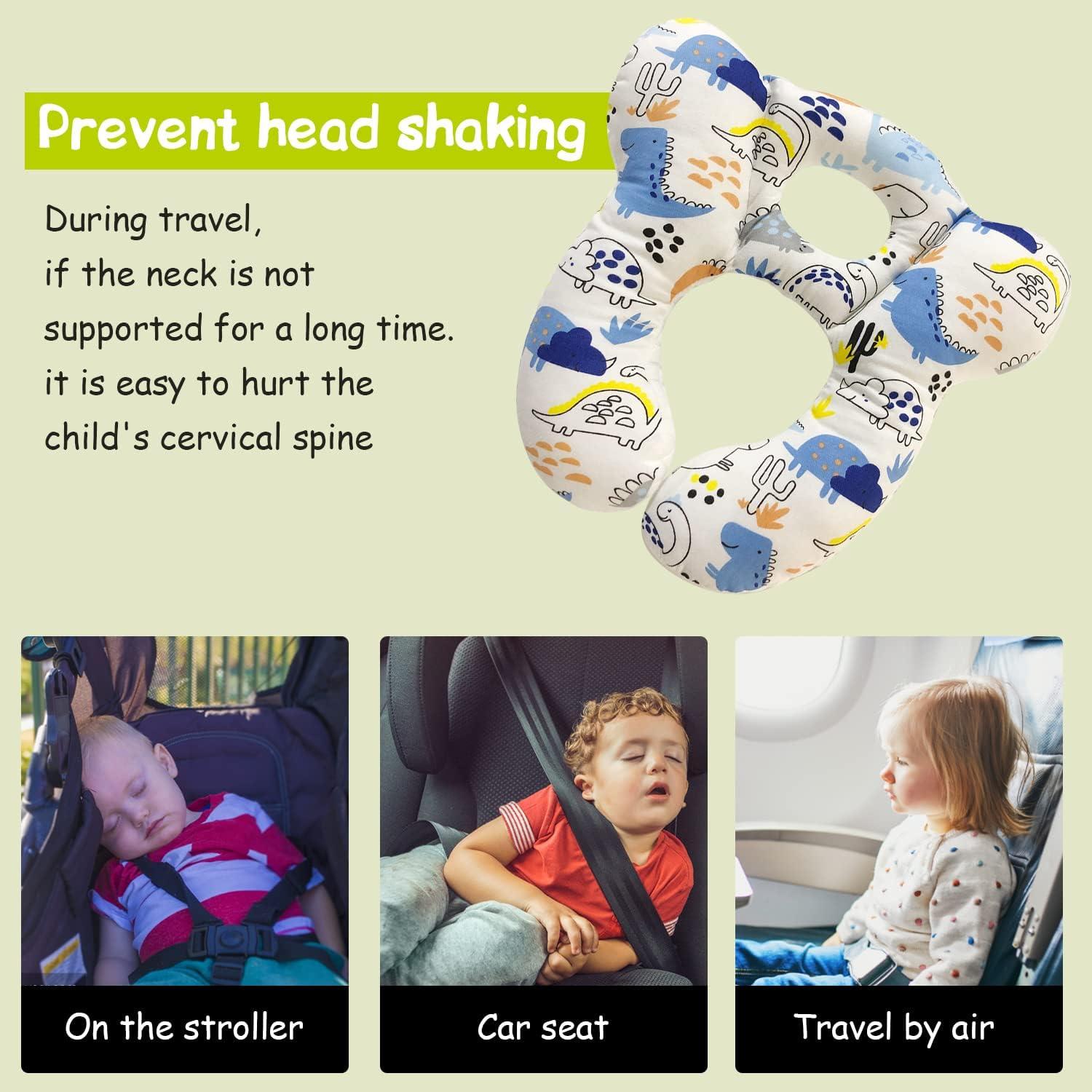 Almohada de Viaje para Bebés XIGGA 100% Algodón Suave 26x24.5cm