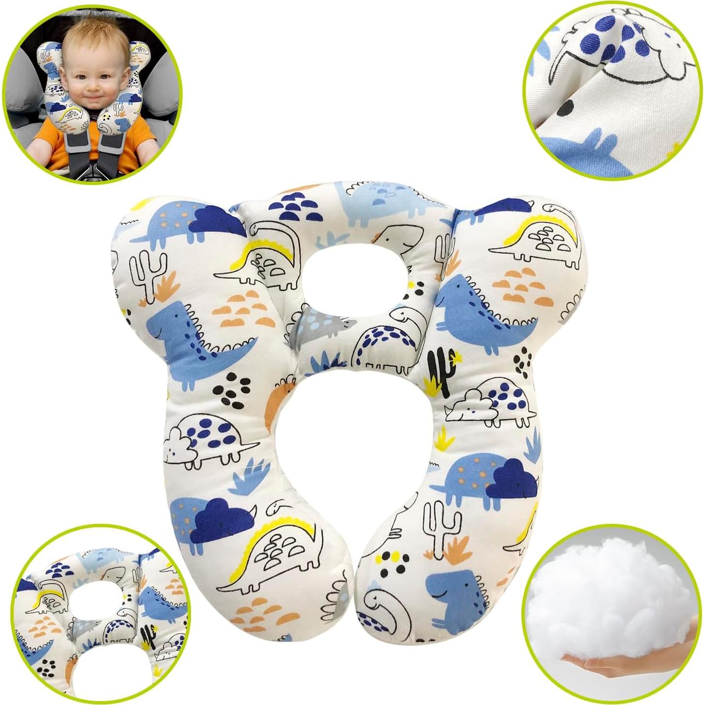 Almohada de Viaje para Bebés XIGGA 100% Algodón Suave 26x24.5cm