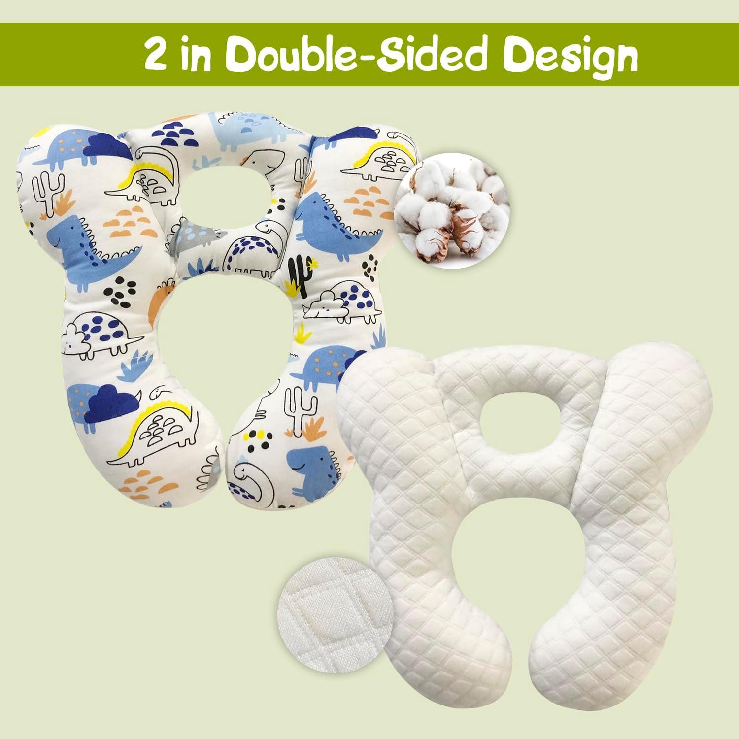 Almohada de Viaje para Bebés XIGGA 100% Algodón Suave 26x24.5cm