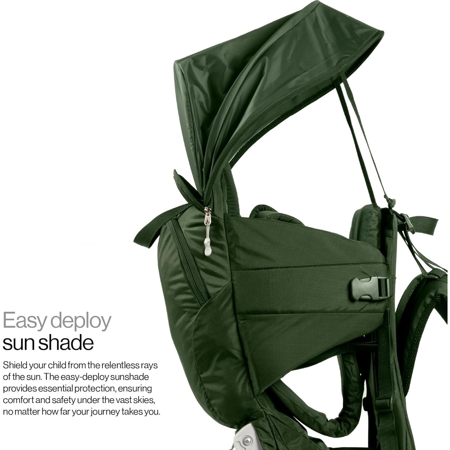 Mochila Portabebés Vandra Bosque Verde para Senderismo - Gravity Lock