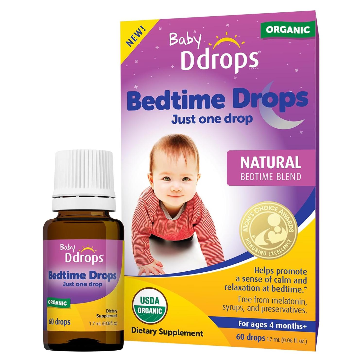 Gotas para Dormir Bebés Ddrops 60ml Orgánicas Sin Melatonina