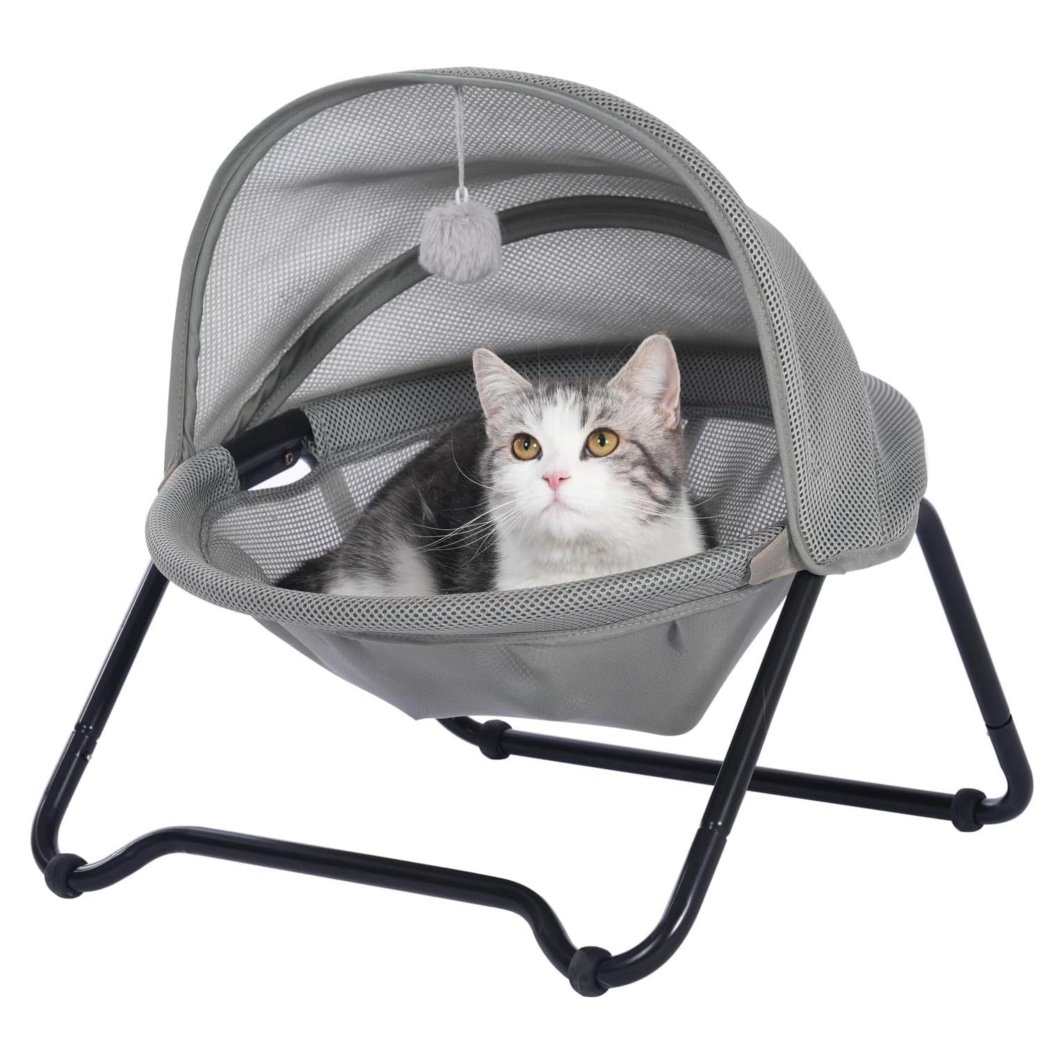 Cama Elevada para Gato y Perro Pequeño - Gris - 9 kg