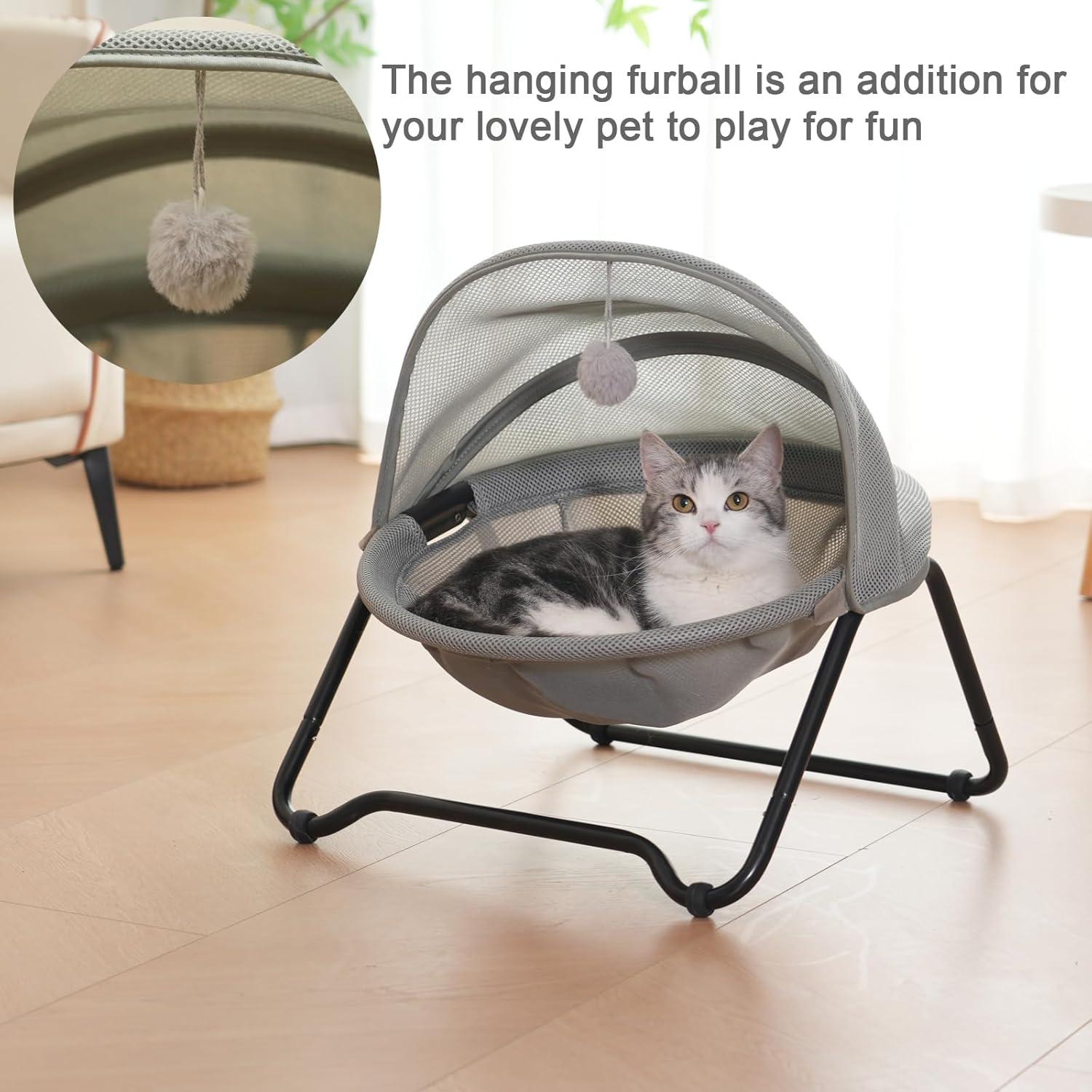 Cama Elevada para Gato y Perro Pequeño - Gris - 9 kg