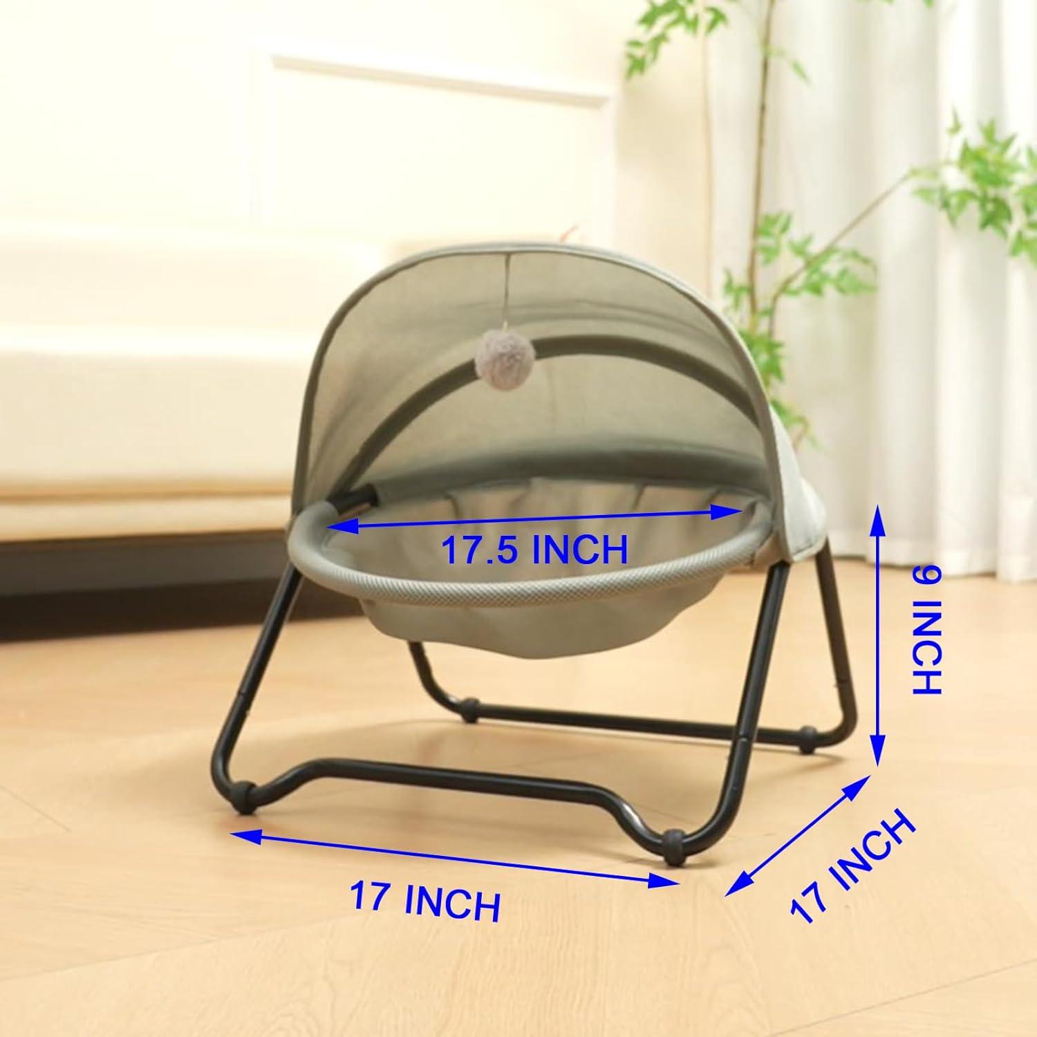 Cama Elevada para Gato y Perro Pequeño - Gris - 9 kg