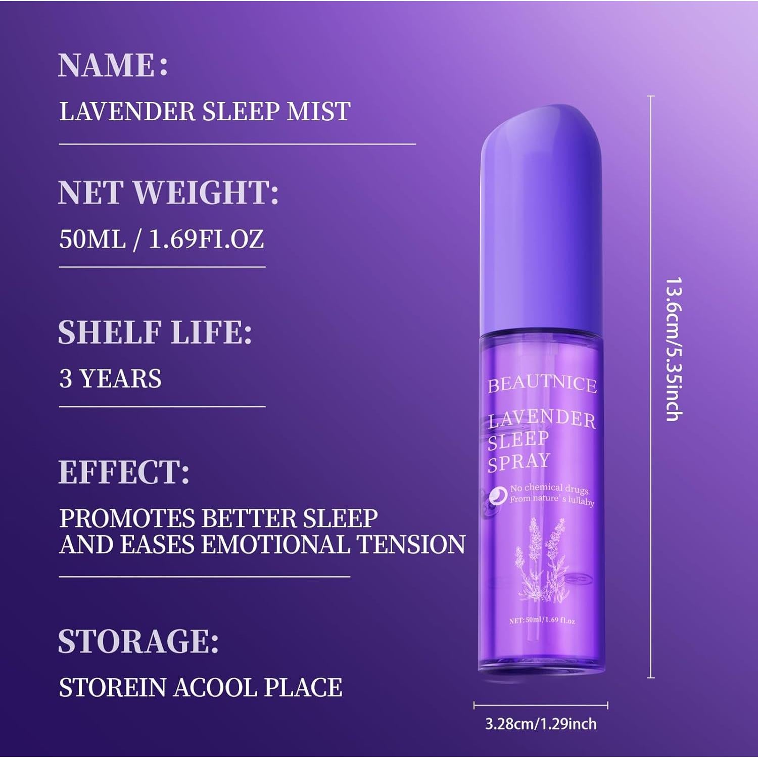 Spray de Sueño de Lavanda 50ml - Relajación Natural Sin Químicos