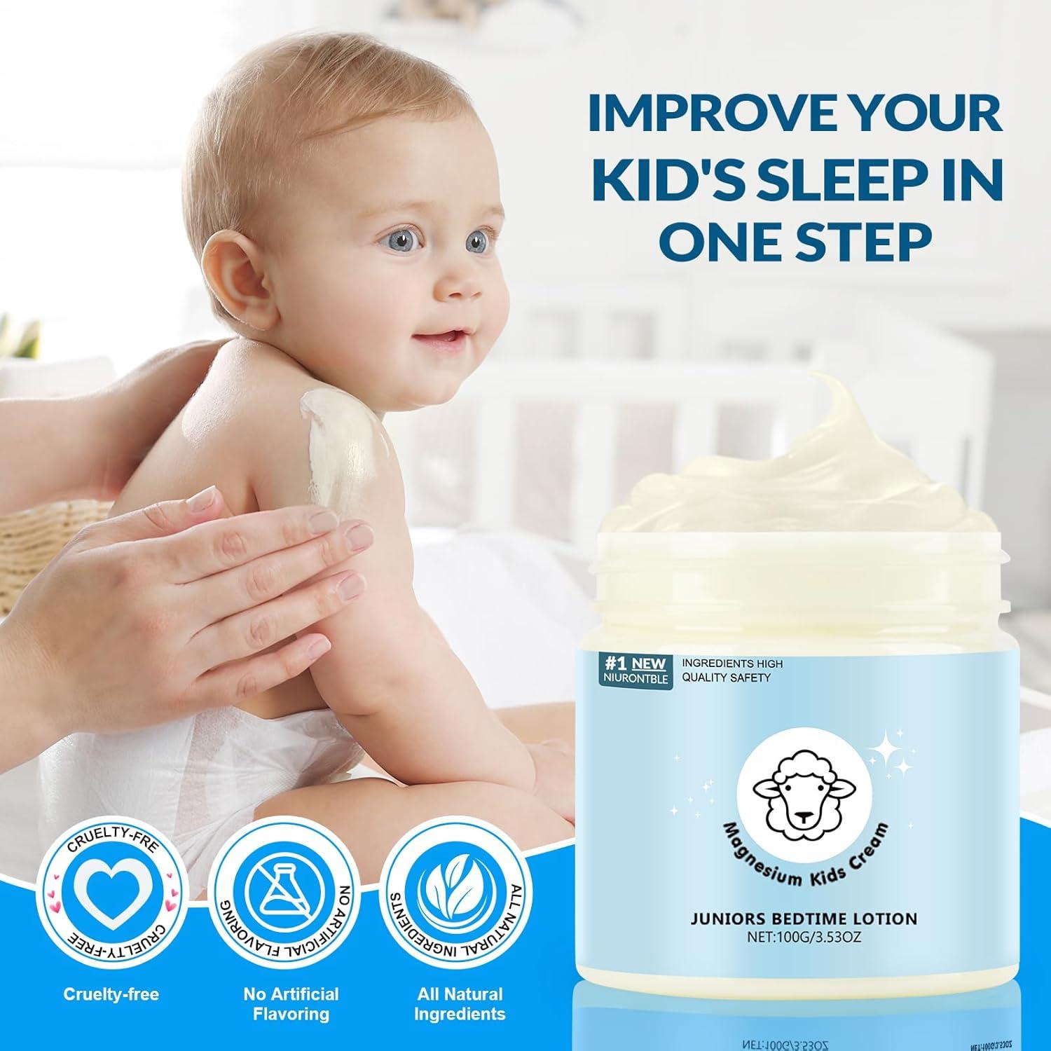 Loción de Magnesio para Niños NIURONTBLE 100g - Relajación y Sueño