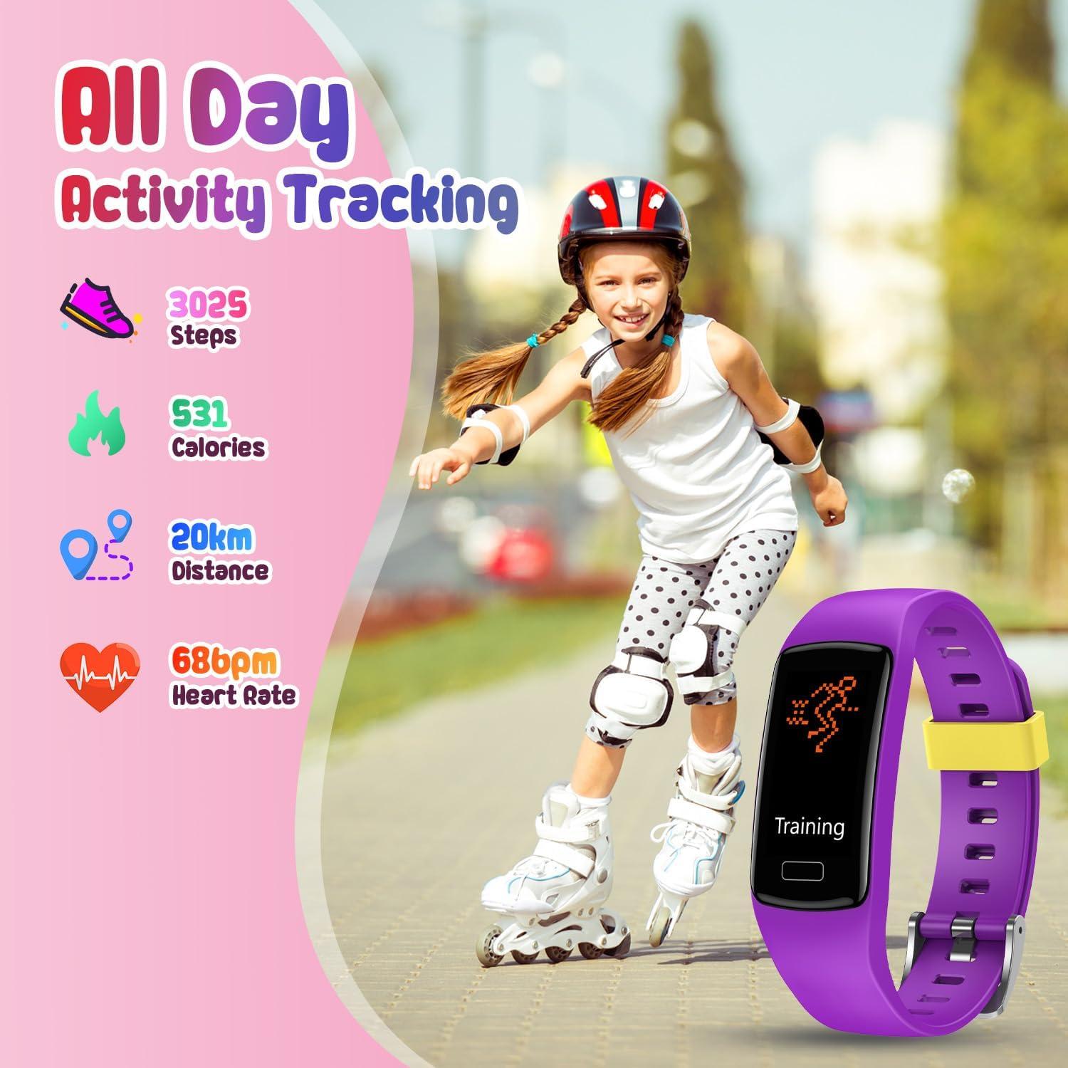 Reloj Inteligente de Fitness Niizero DG15 Púrpura para Niños