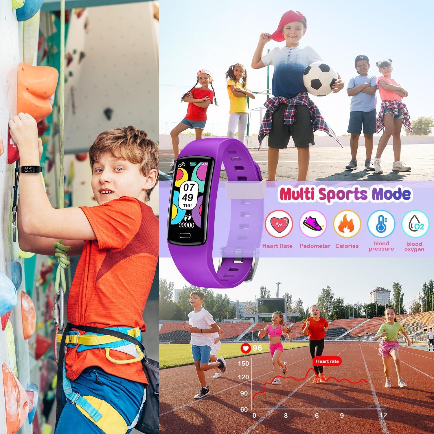 Reloj Inteligente de Fitness Niizero DG15 Púrpura para Niños