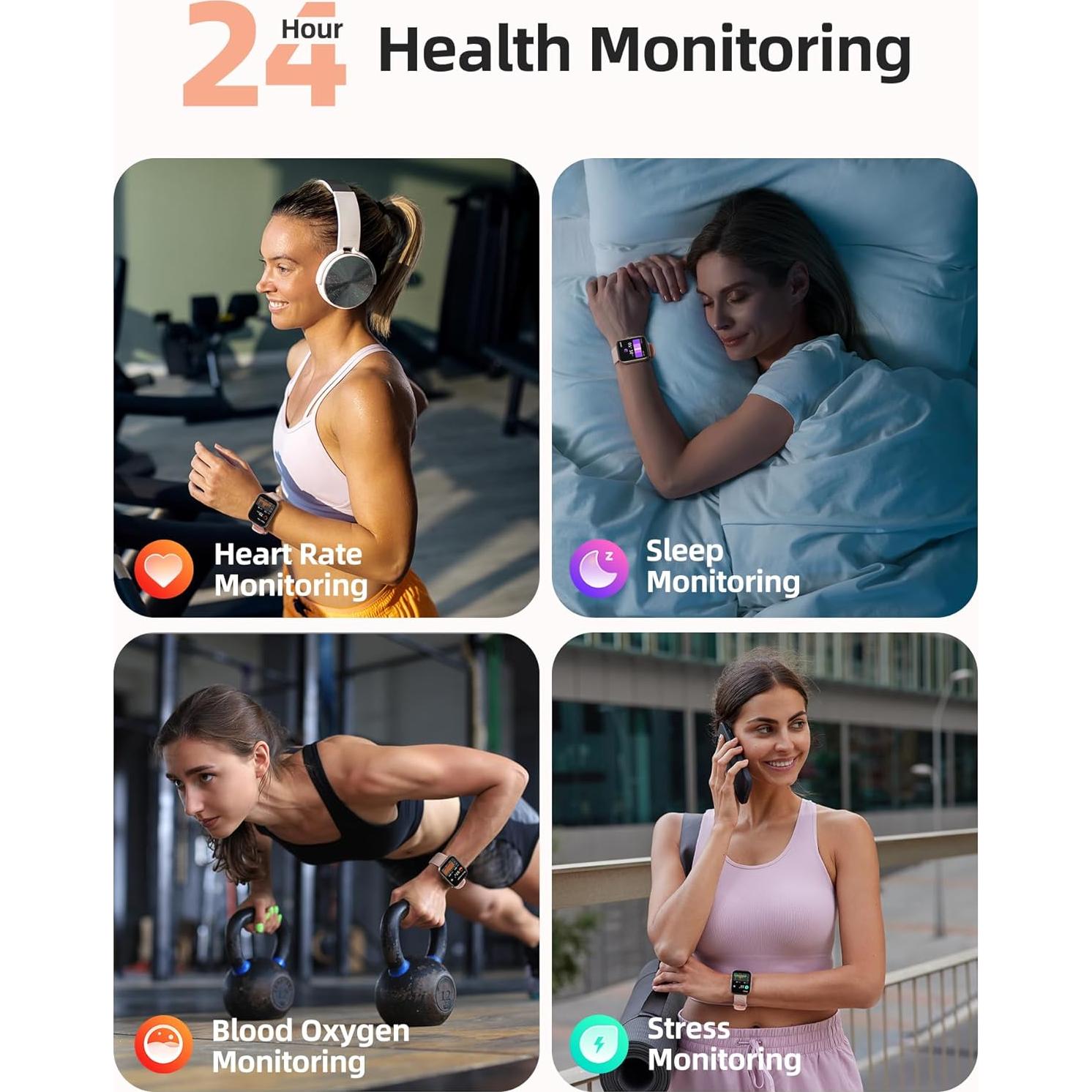 Reloj Inteligente Parsonver 5ATM Oro Rosa, 110 Modos Deportivos