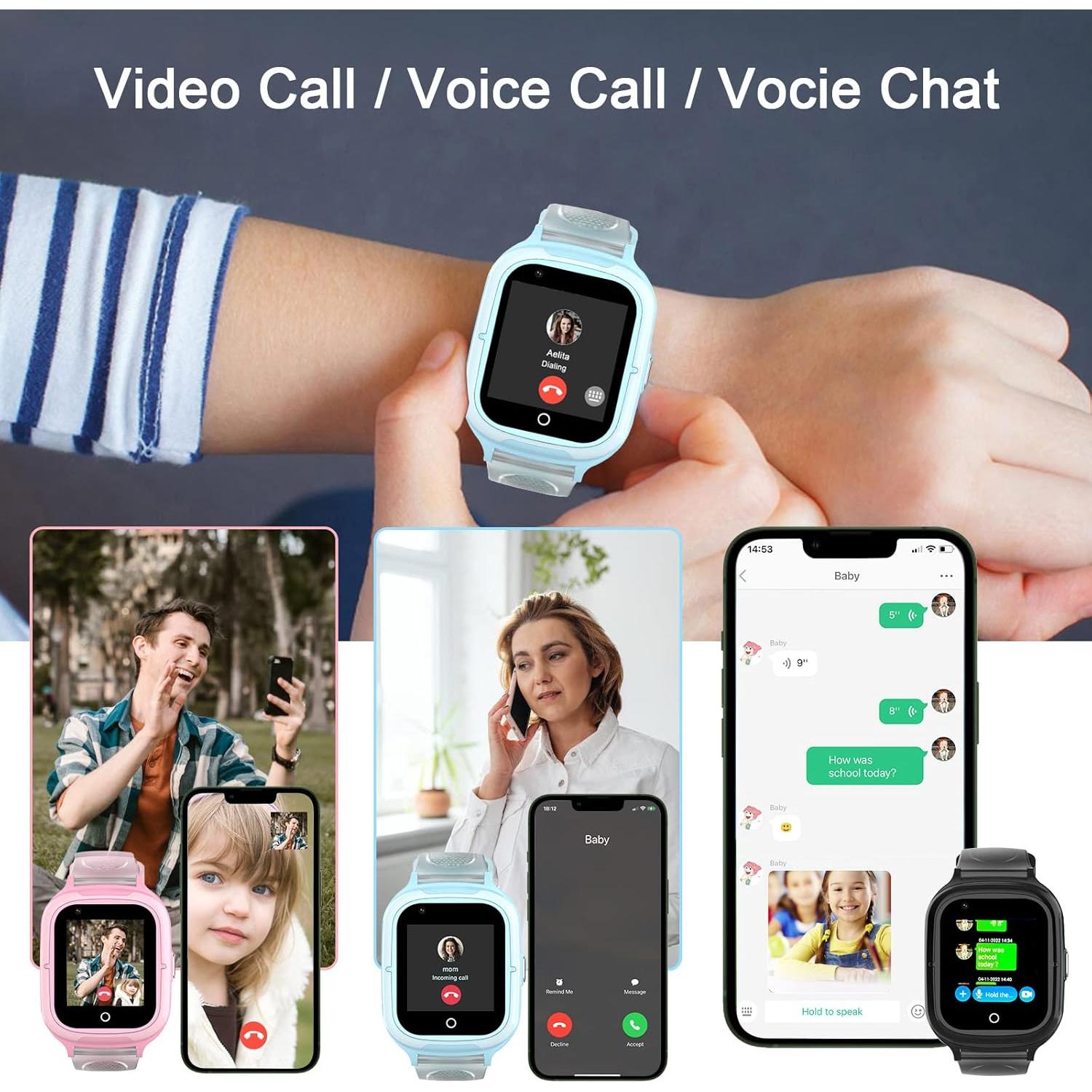 Reloj Inteligente 4G para Niños Wonlex KT23 Azul GPS