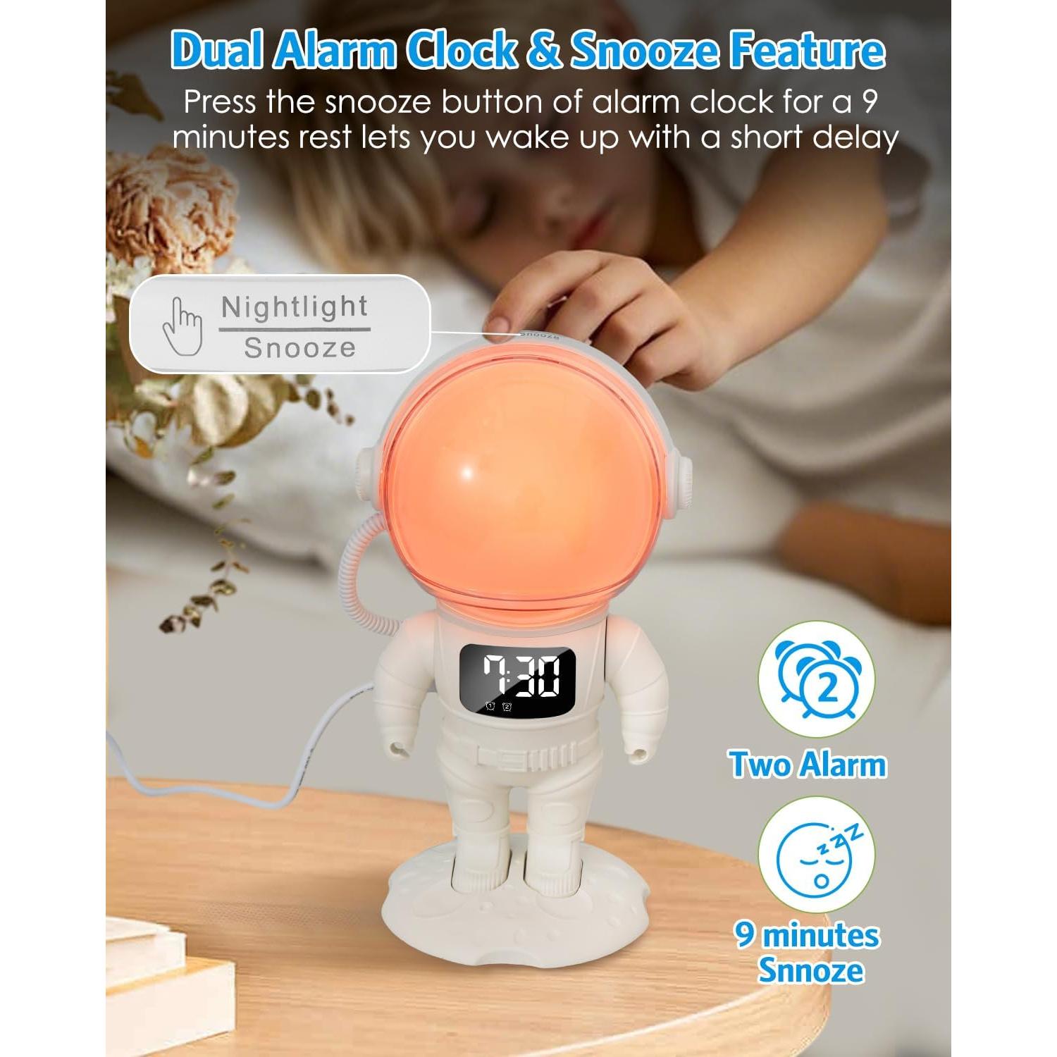 Reloj Despertador Luz de Amanecer AMIR con Bluetooth y Doble Alarma