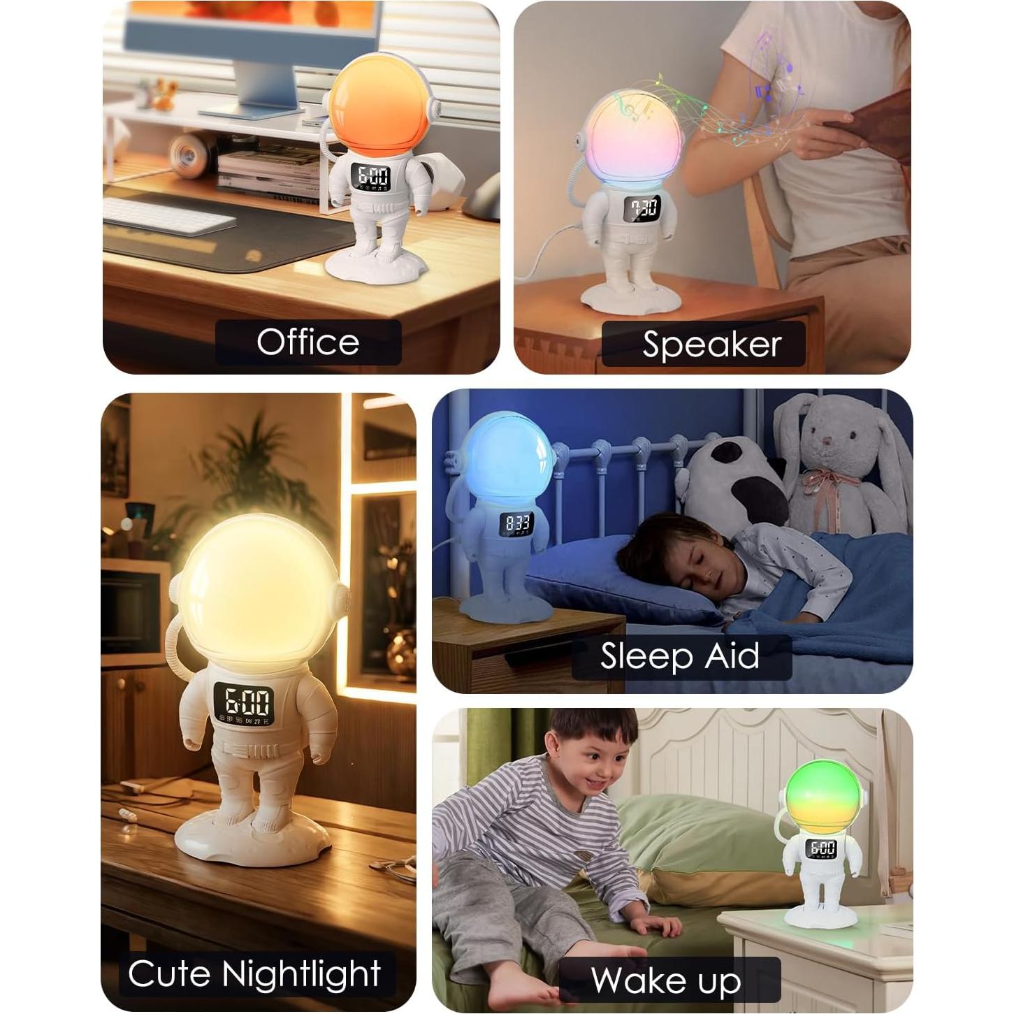 Reloj Despertador Luz de Amanecer AMIR con Bluetooth y Doble Alarma