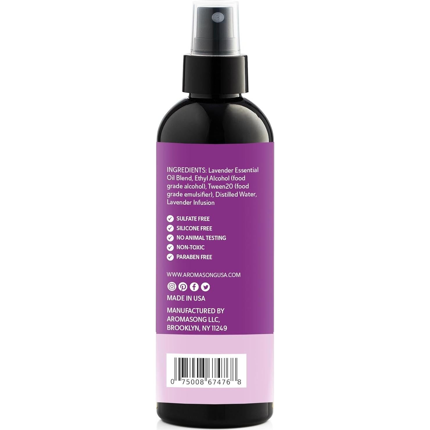 Spray de Lavanda Aromasong 118 ml - Relajante Natural para Dormir