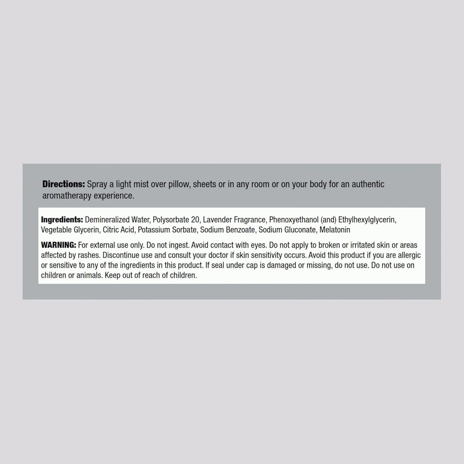 Spray para Dormir Piping Rock con Melatonina y Lavanda 236 ml