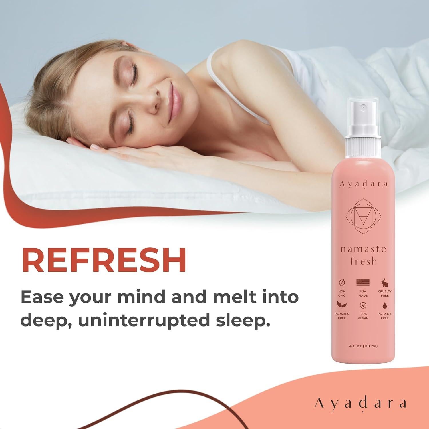 Spray de Almohada de Lavanda Ayadara Namaste 2000+ Usos