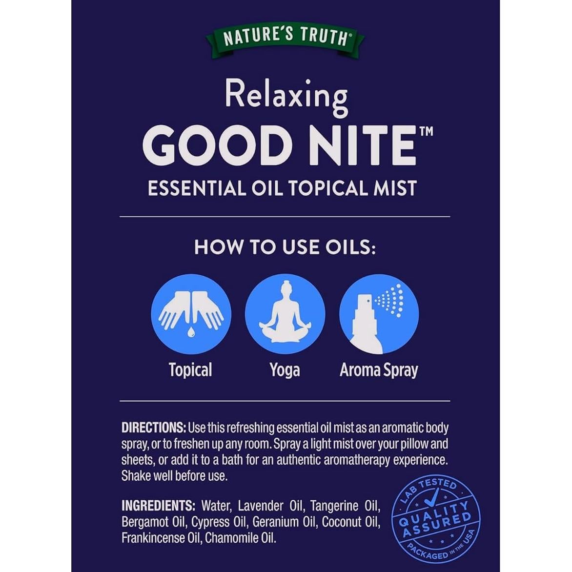 Rocío de Aceite Esencial Good Nite Nature's Truth 70.9 ML