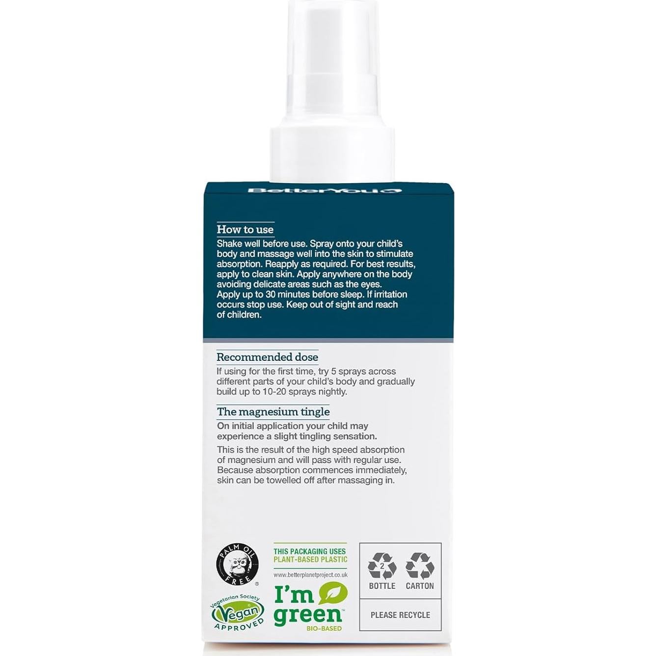 Spray Corporal de Magnesio BetterYou para Sueño Infantil 95.7 g