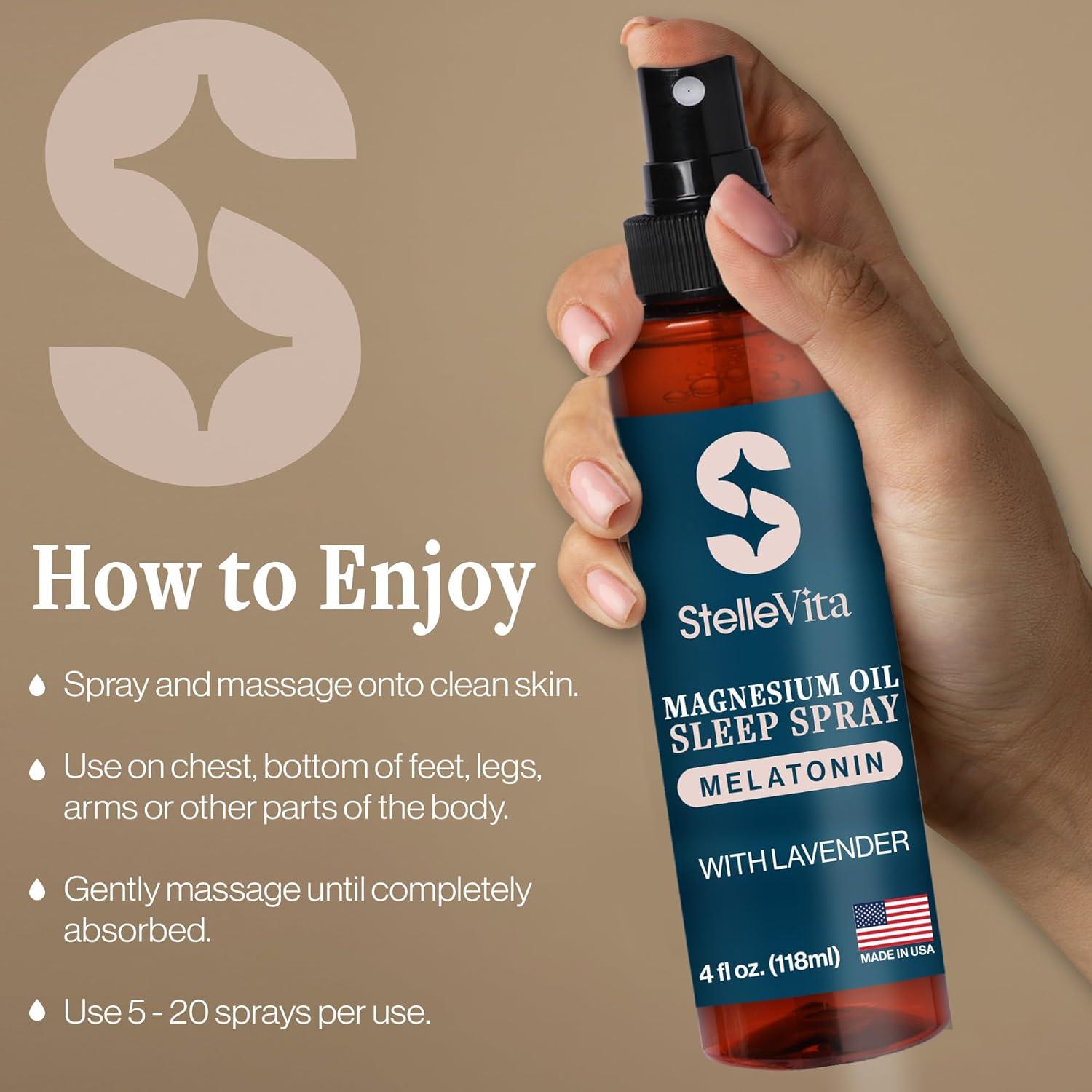 Spray de Magnesio y Melatonina Stelle Vita 118 ml - Relajación Natural