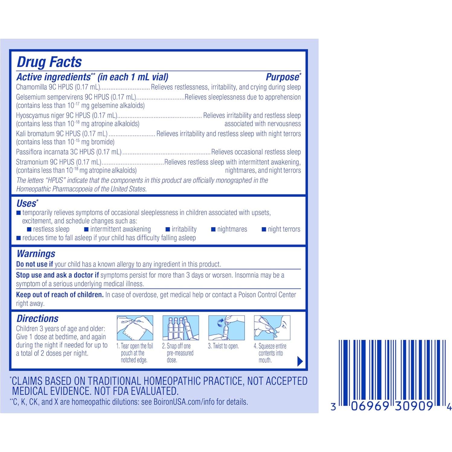 Boiron SleepCalm Niños 15 Dosis Líquidas Homeopáticas