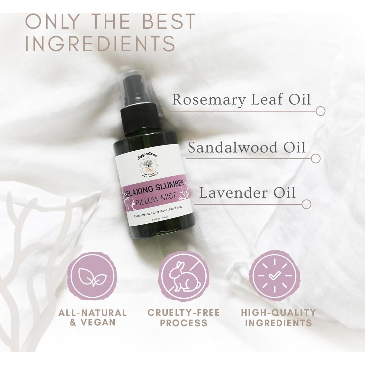 Spray de Almohada Natural Doppeltree - Aromaterapia Lavanda 139g