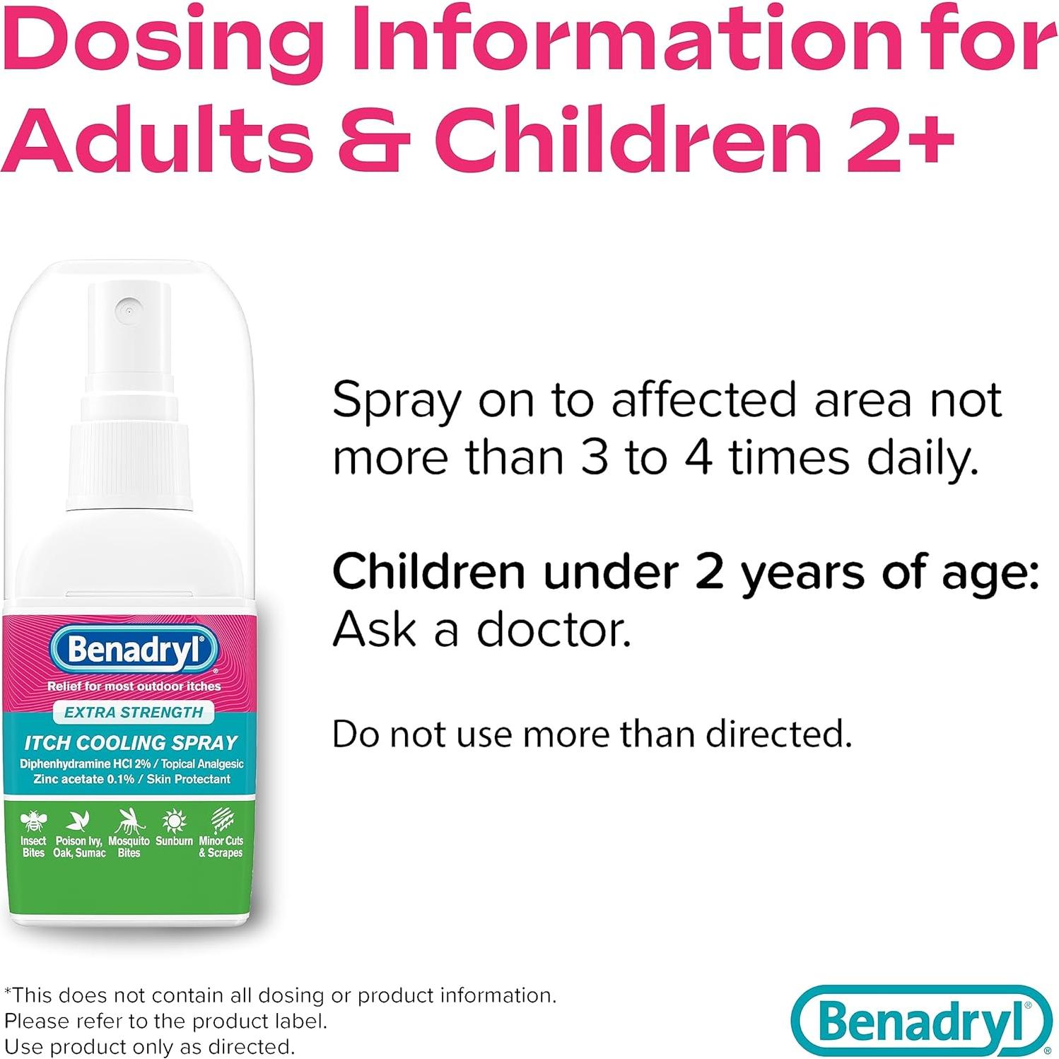 Benadryl Spray Refrescante para Picaduras 59 ml - Alivio Extra Fuerte