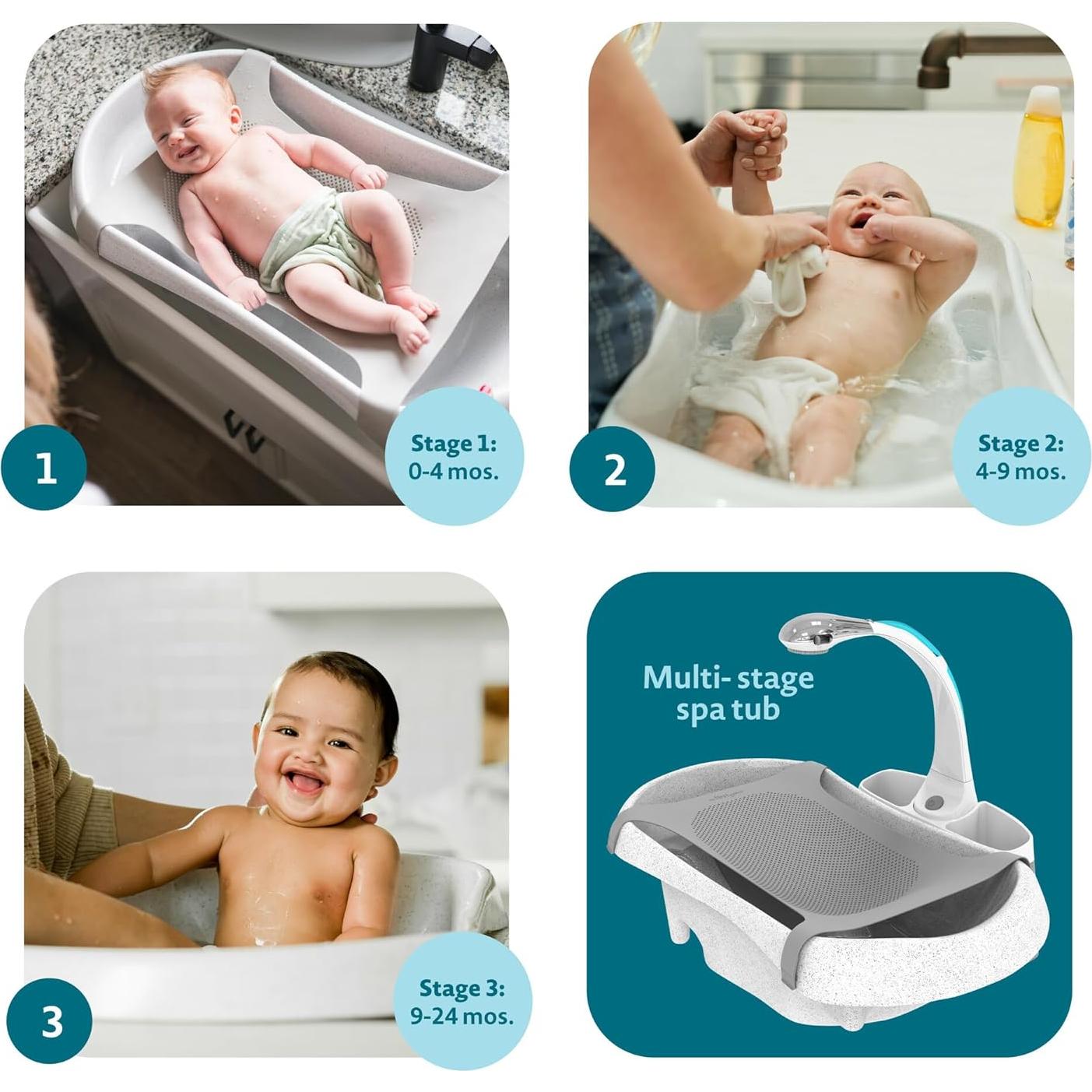 Bañera para Bebés TOMY Intl. con Ducha de Lluvia 3 en 1