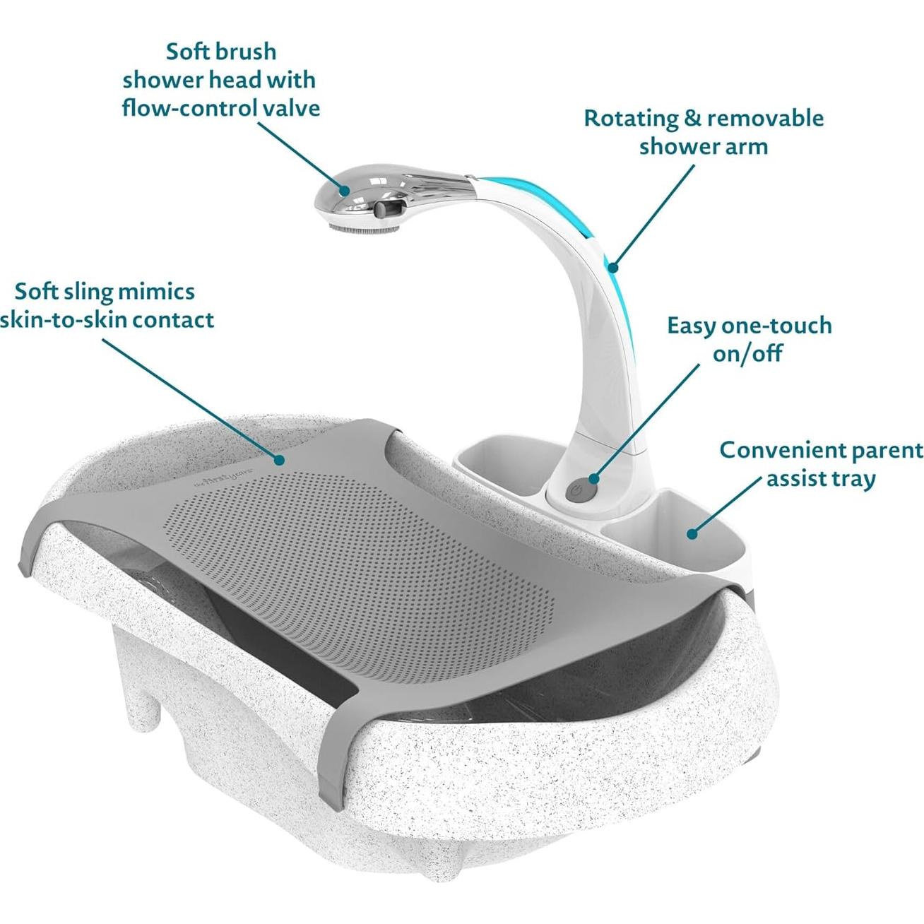 Bañera para Bebés TOMY Intl. con Ducha de Lluvia 3 en 1