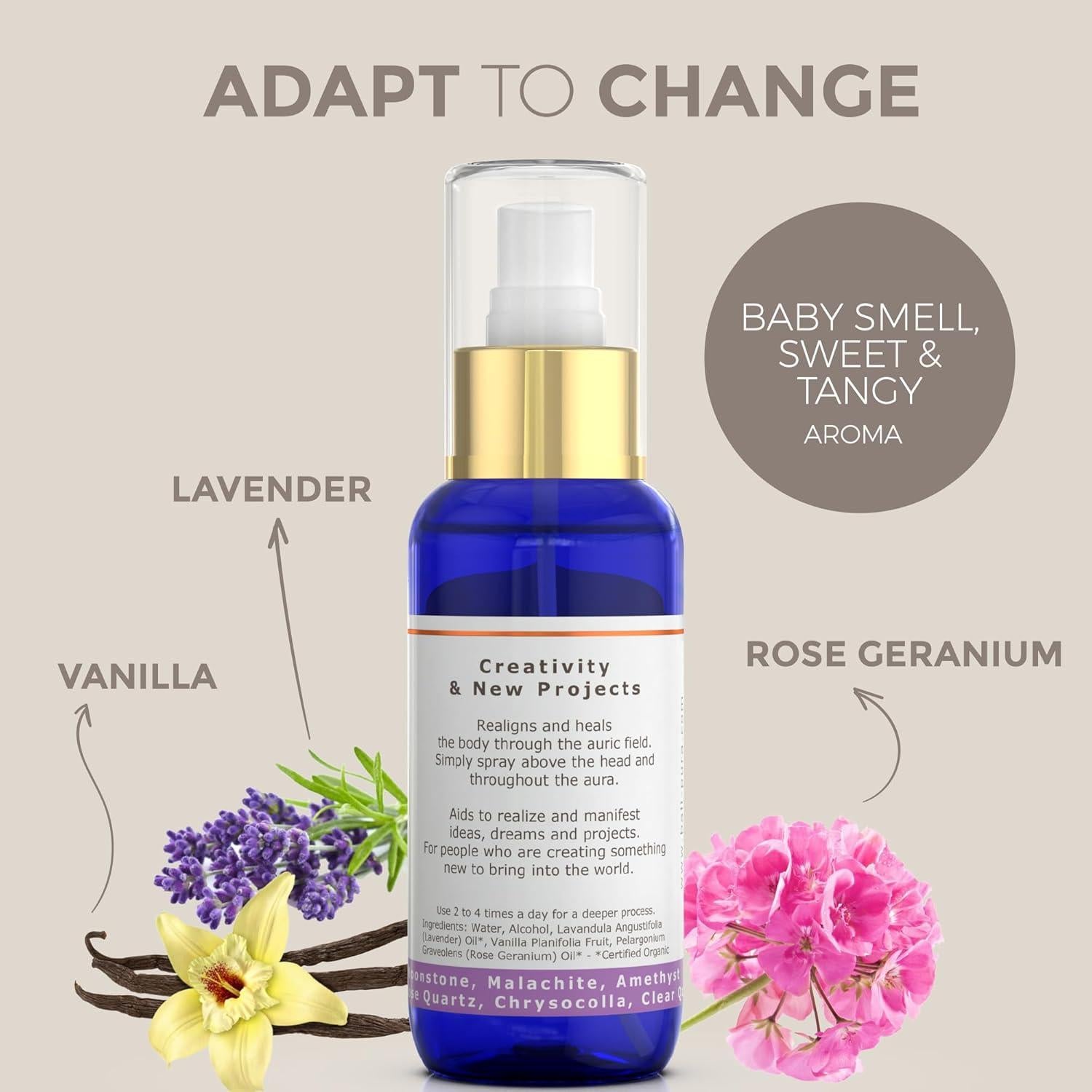 Spray de Aura para el Parto Balipura - Aceites Esenciales y Gemas