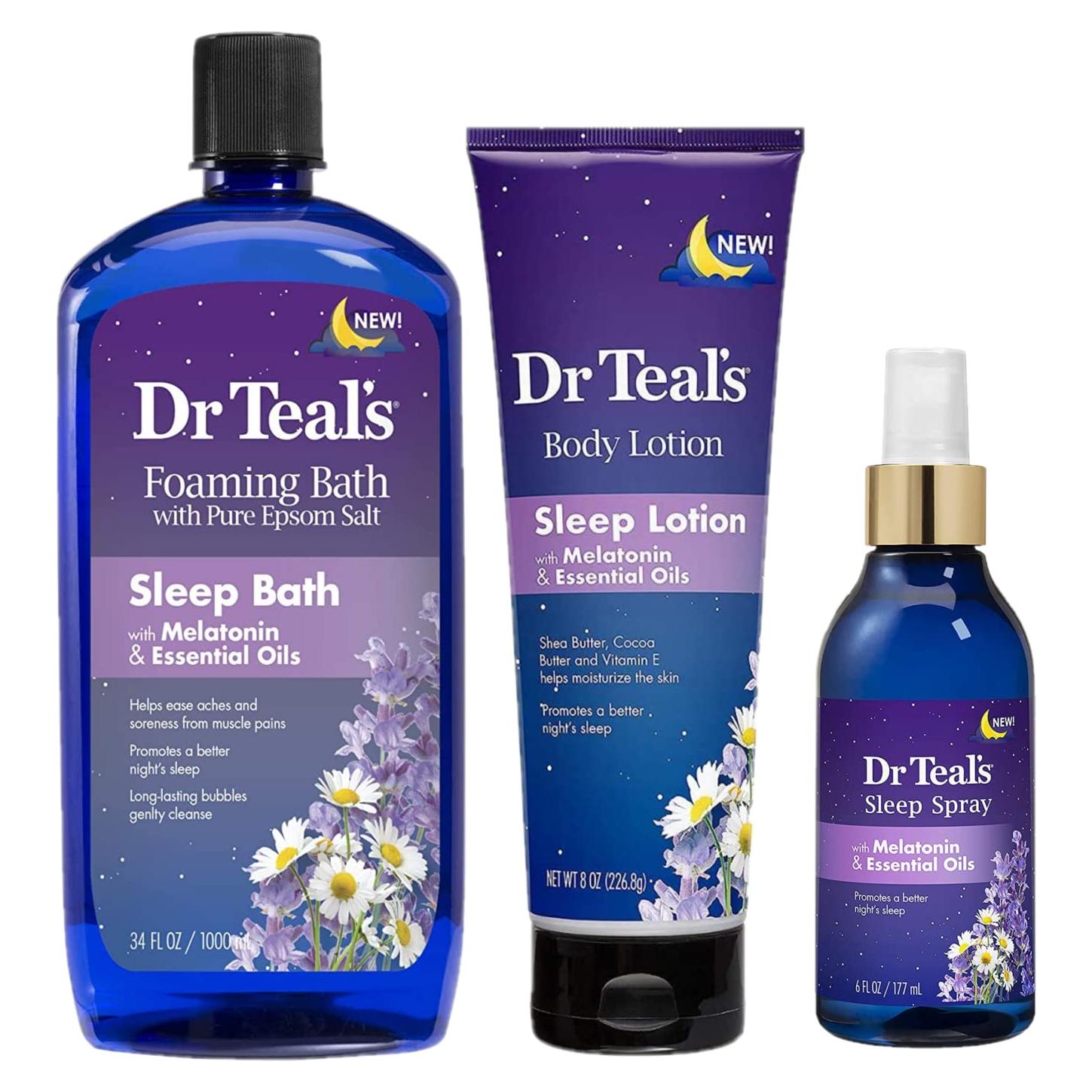 Conjunto de Baño de Sueño Dr Teals con Melatonina y Lavanda