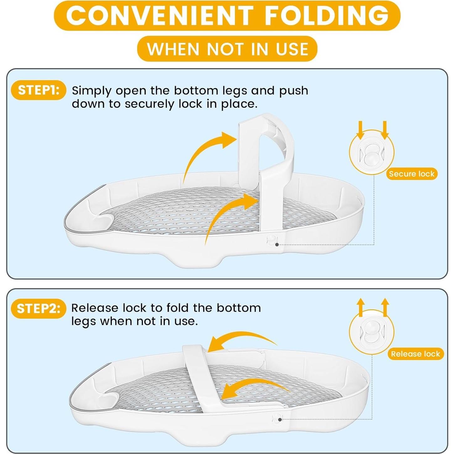Bañera Plegable para Bebés SRGAFIX con Termómetro y Soporte