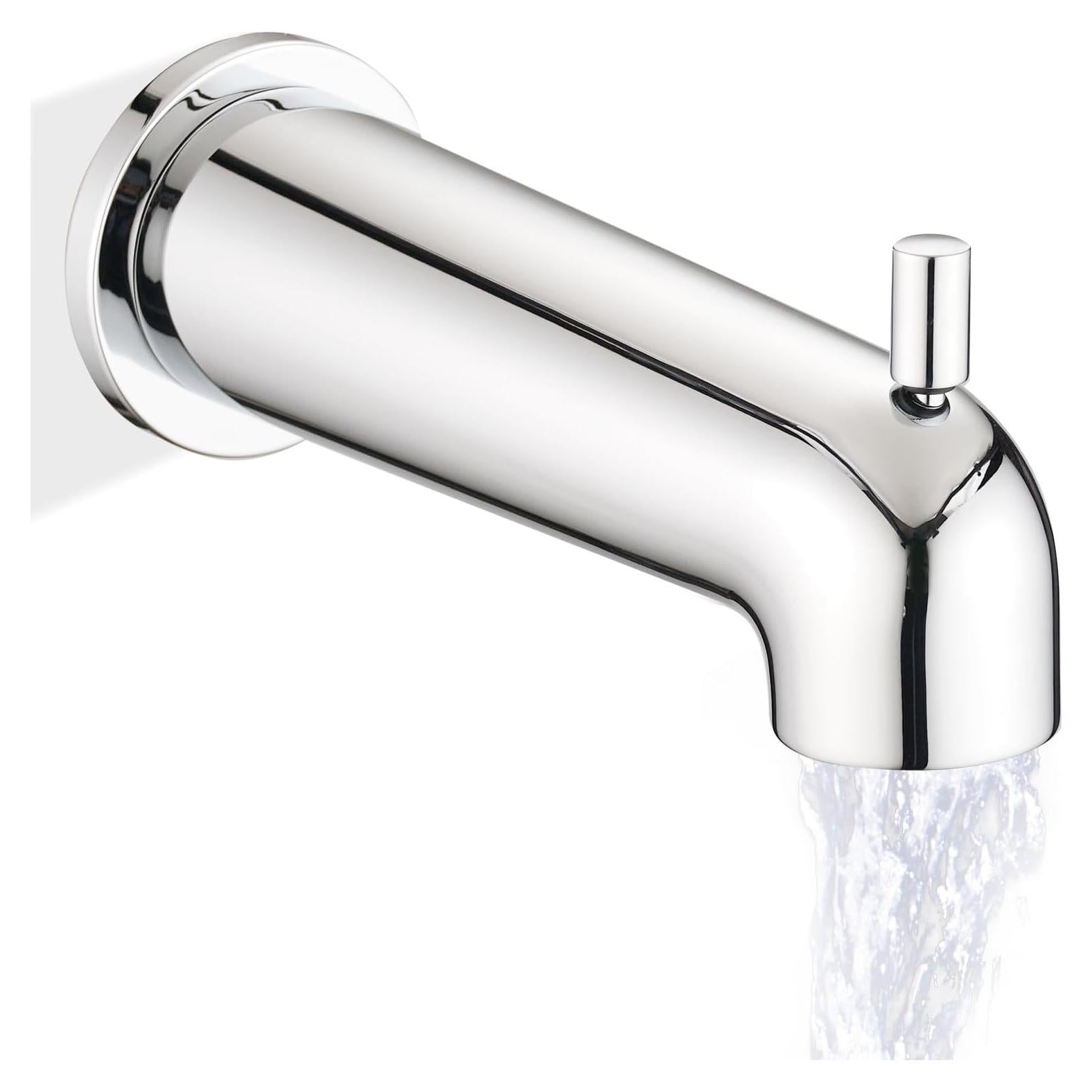 Grifo de bañera YASINU 7" con desvío, cromo, fácil instalación