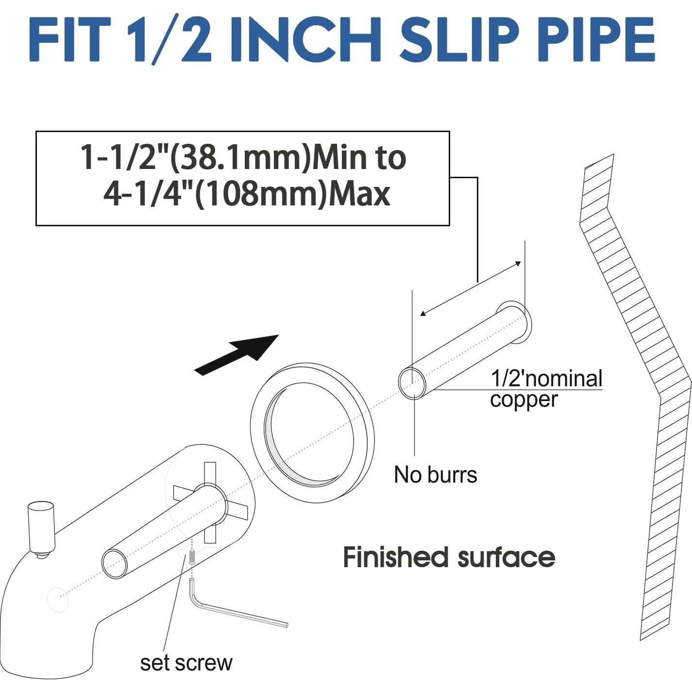 Grifo de bañera YASINU 7" con desvío, cromo, fácil instalación