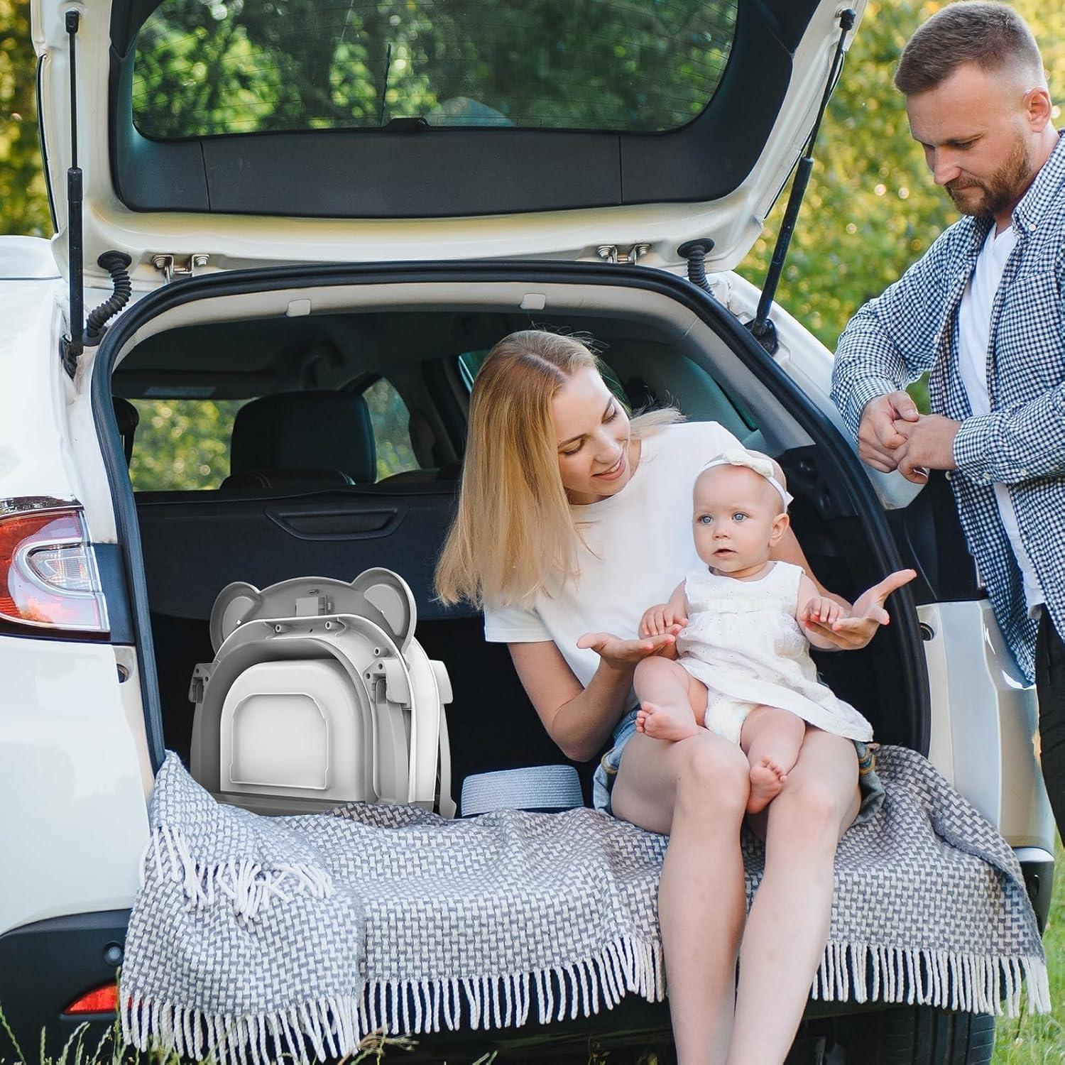 Bañera Plegable para Bebés MoreFeel con Termómetro y Toalla