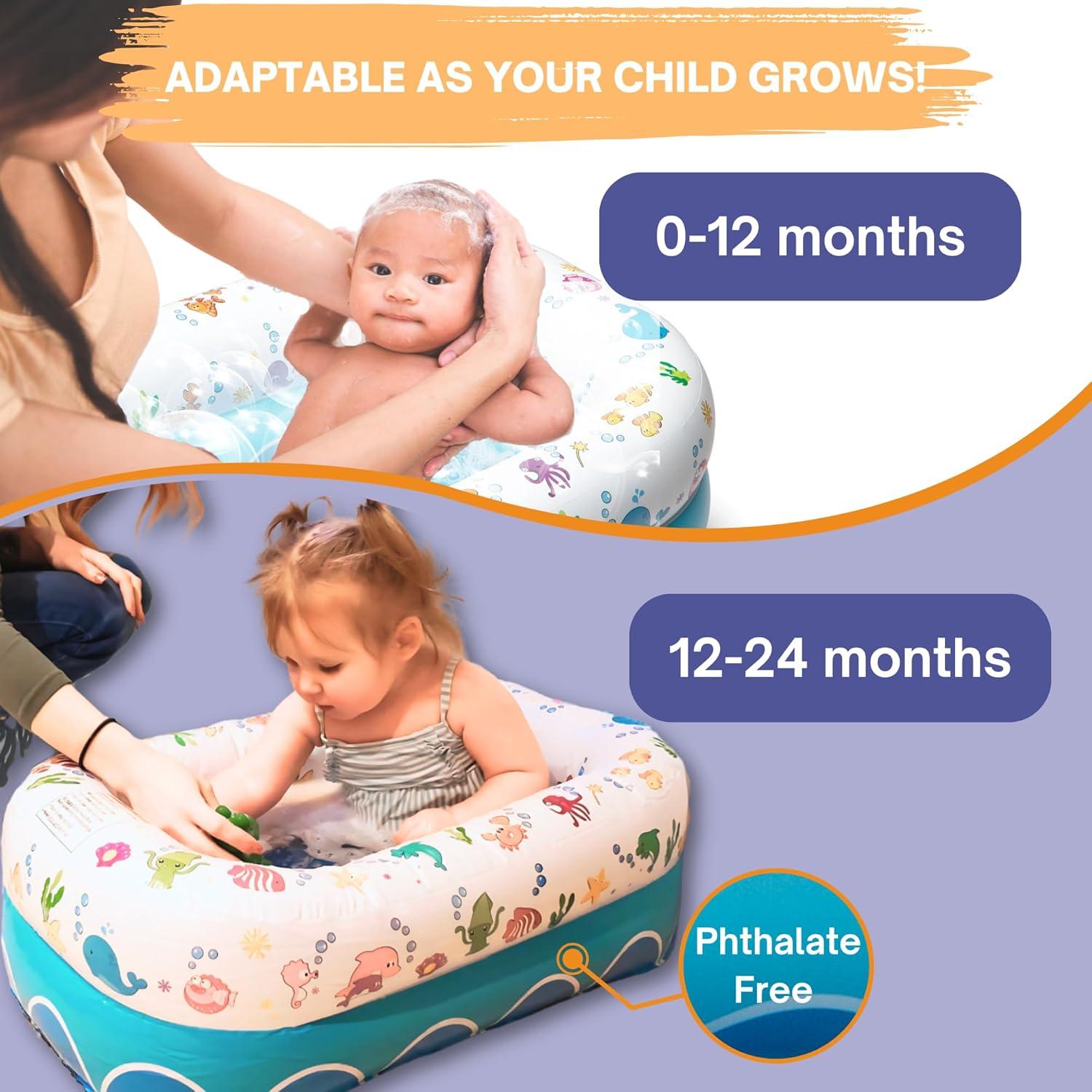 Bañera Inflable para Bebés Ayudante de Mamá - Bajo el Mar