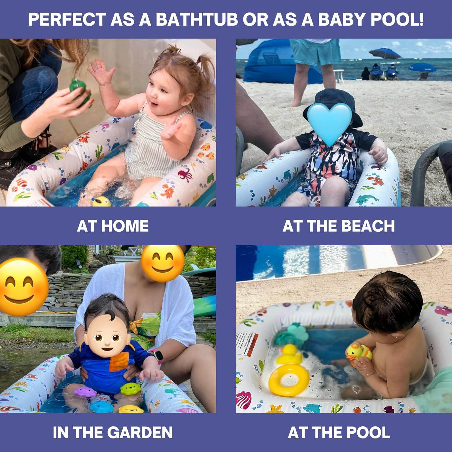 Bañera Inflable para Bebés Ayudante de Mamá - Bajo el Mar