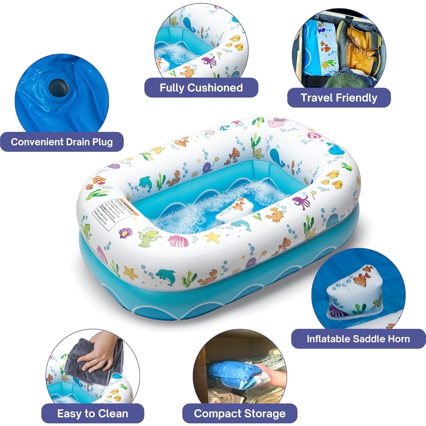 Bañera Inflable para Bebés Ayudante de Mamá - Bajo el Mar