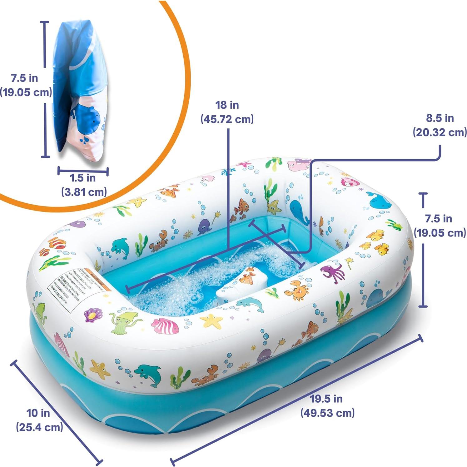 Bañera Inflable para Bebés Ayudante de Mamá - Bajo el Mar