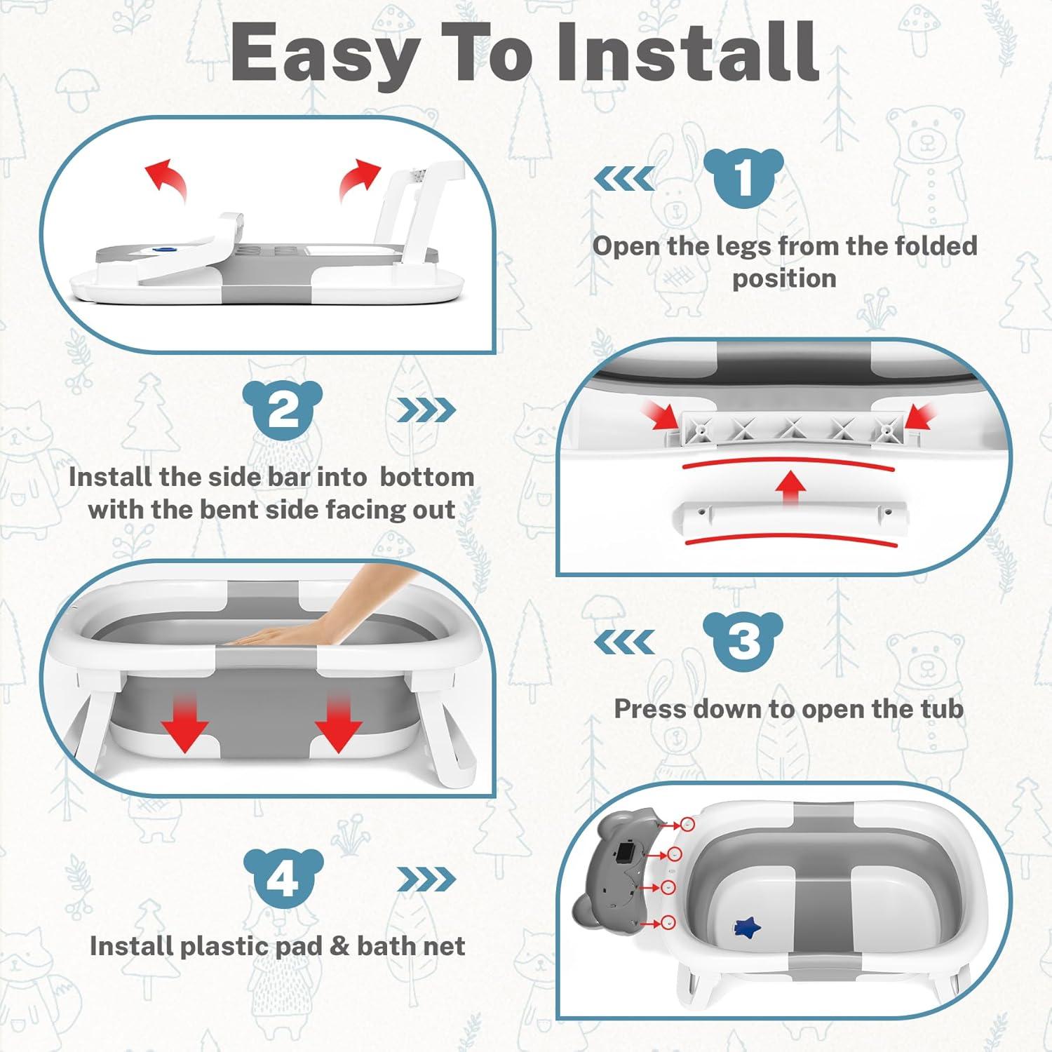 Bañera Plegable AVIDOR para Bebés y Niños hasta 36.3 kg