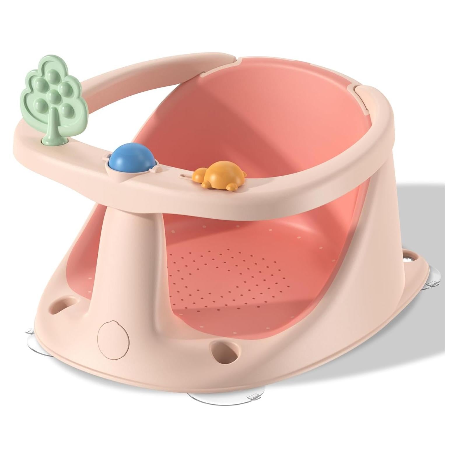 Asiento de Baño Antideslizante RPTGH para Bebés Rosa 6-24 Meses