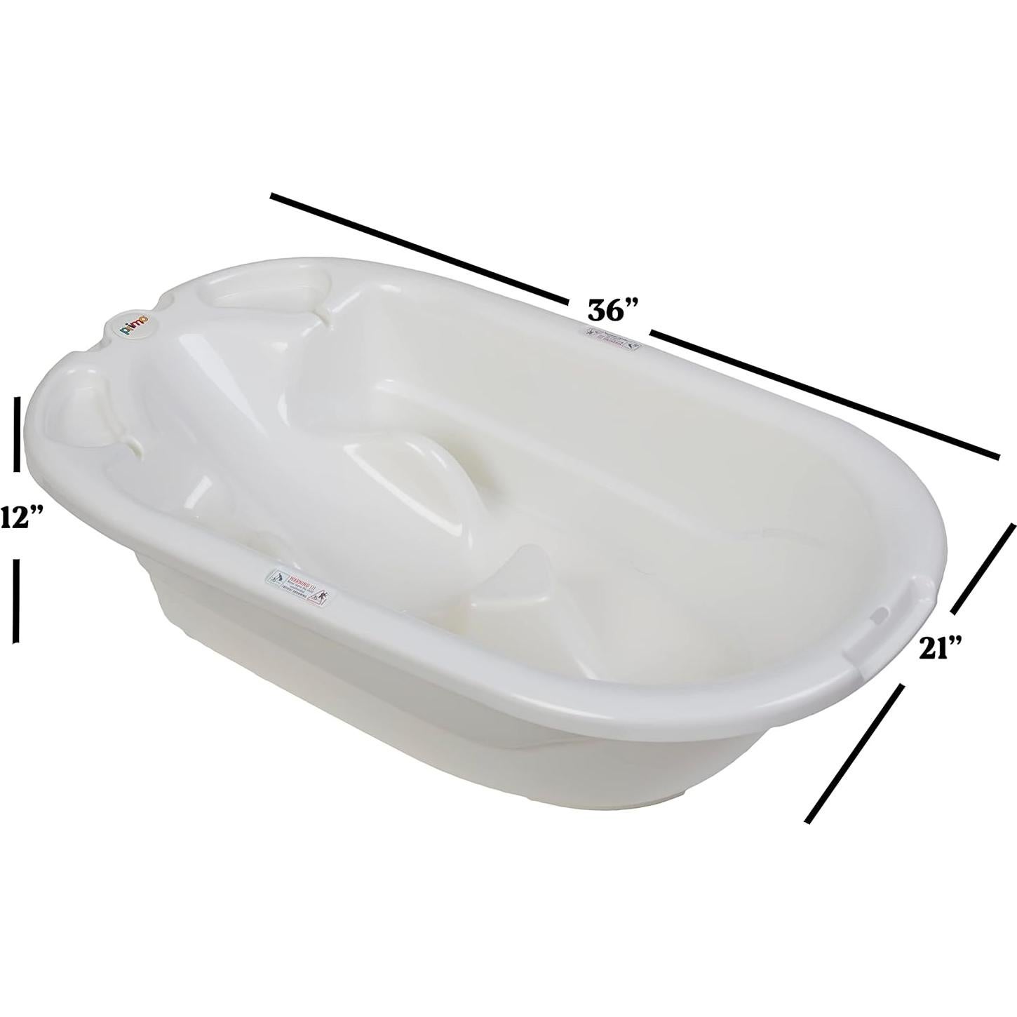 Bañera para Bebés EuroBath Primo 2 Etapas Blanca 91.44 cm