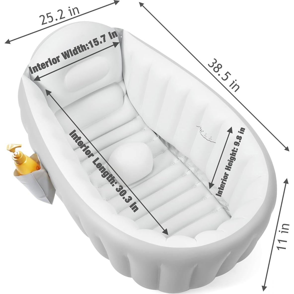 Bañera Inflable PandaEar para Bebés 6-12 Meses con Bomba