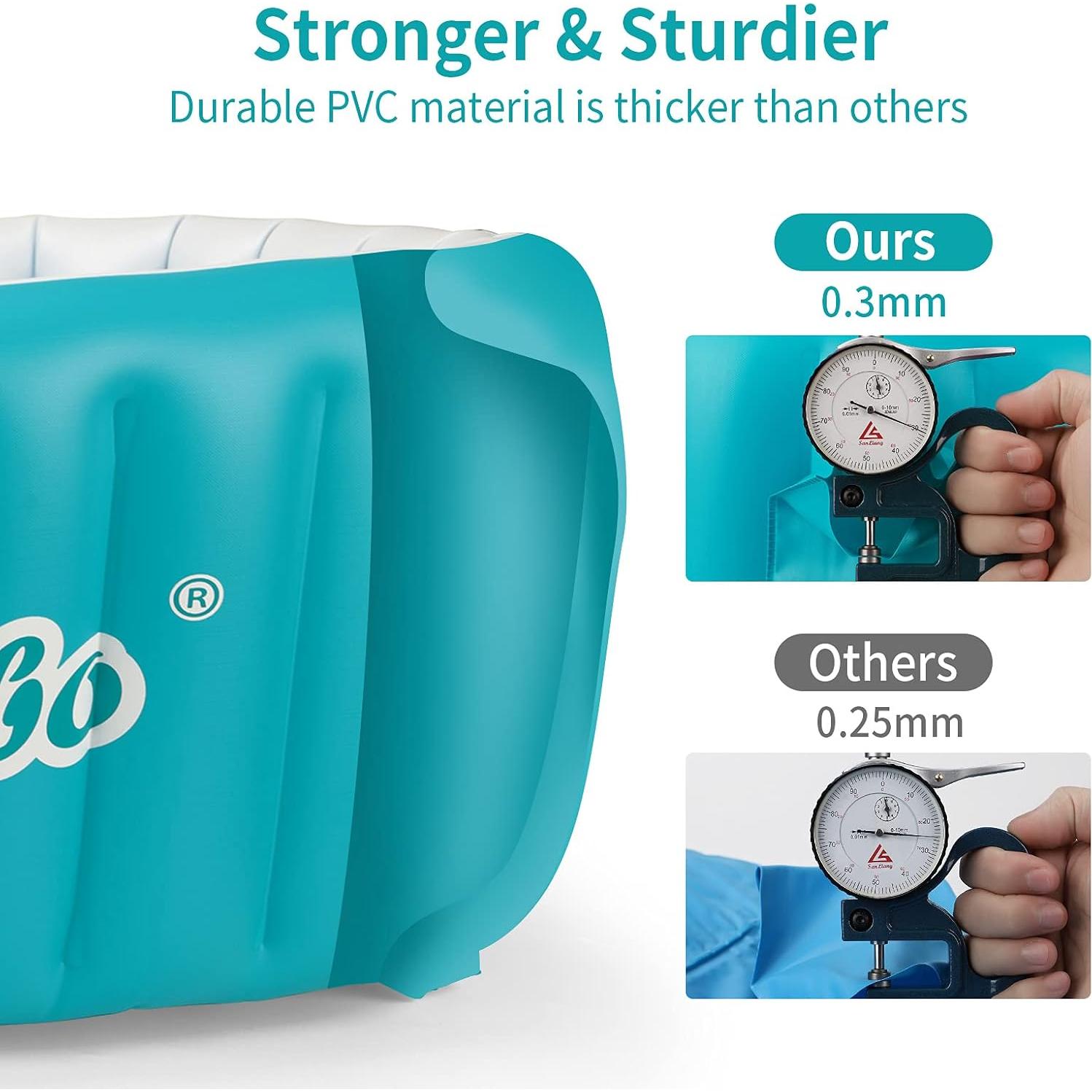 Bañera Inflable para Bebés Swimbobo Azul Plegable 82x57 cm