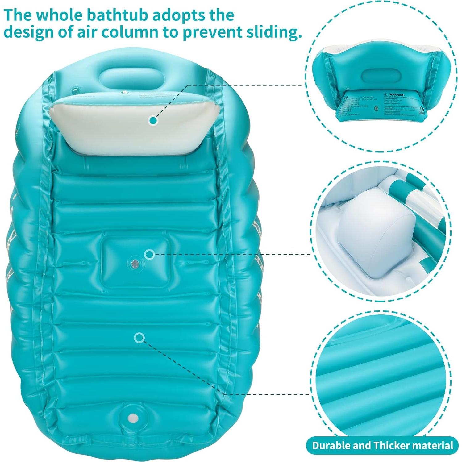 Bañera Inflable para Bebés Swimbobo Azul Plegable 82x57 cm