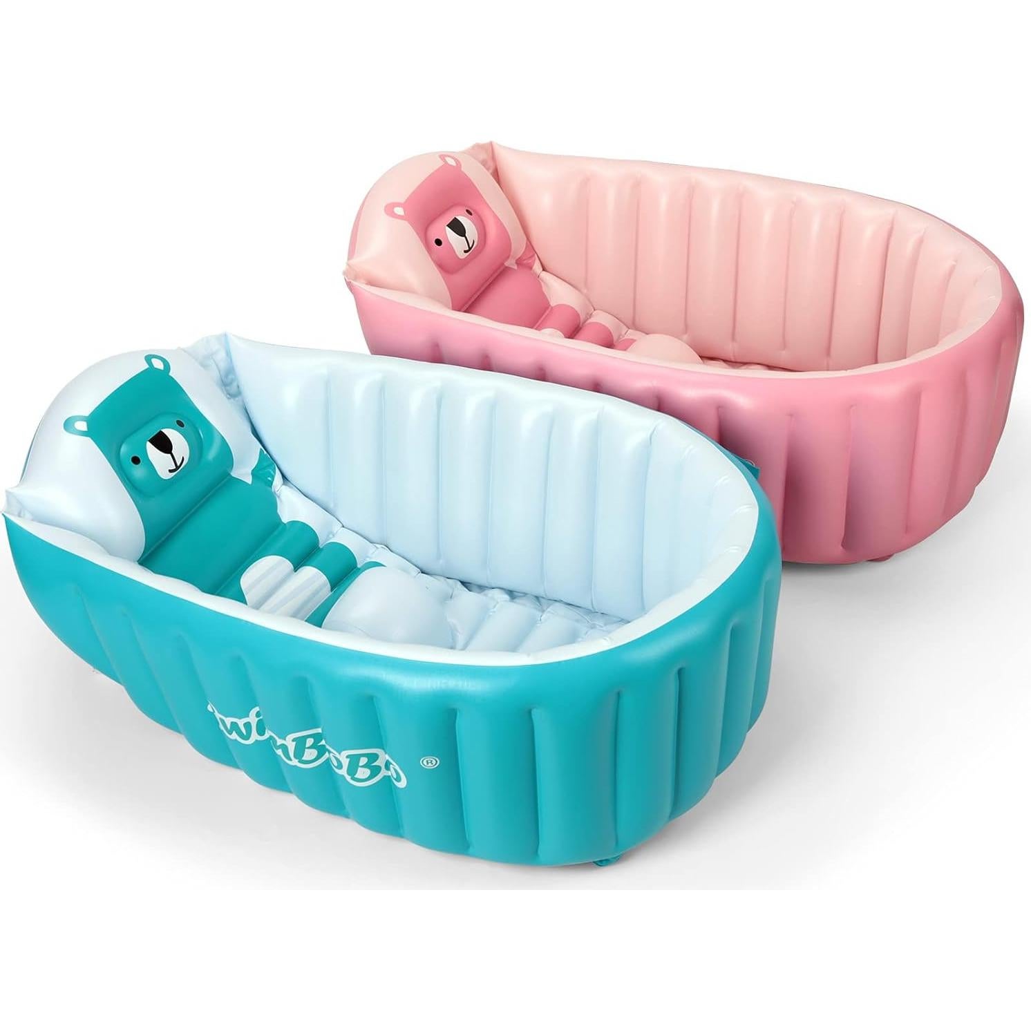 Bañera Inflable para Bebés Swimbobo Azul Plegable 82x57 cm